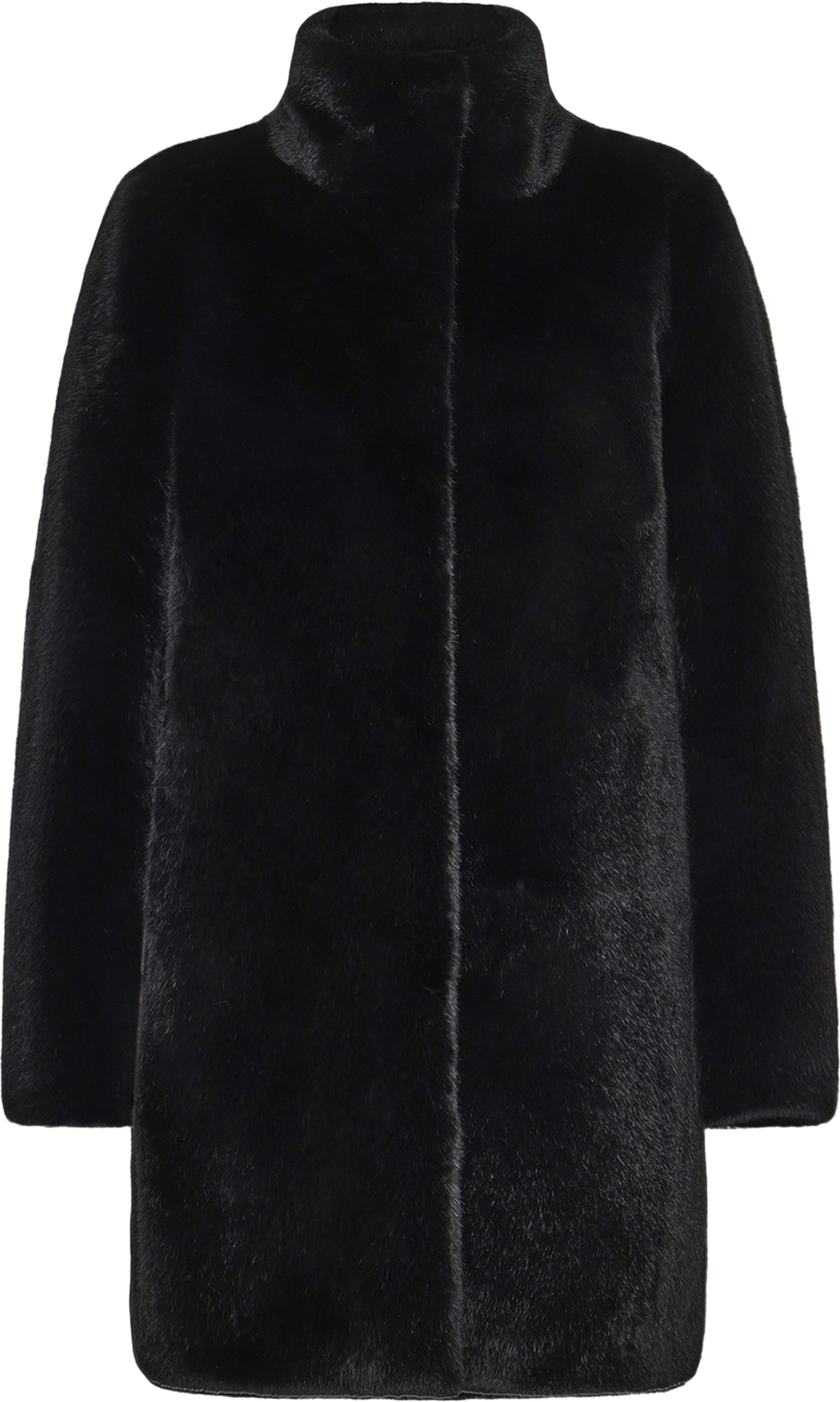 Ava Coat, från Saki, i färgen black/brown stripe. Klicka för att öppna bilden i stort format