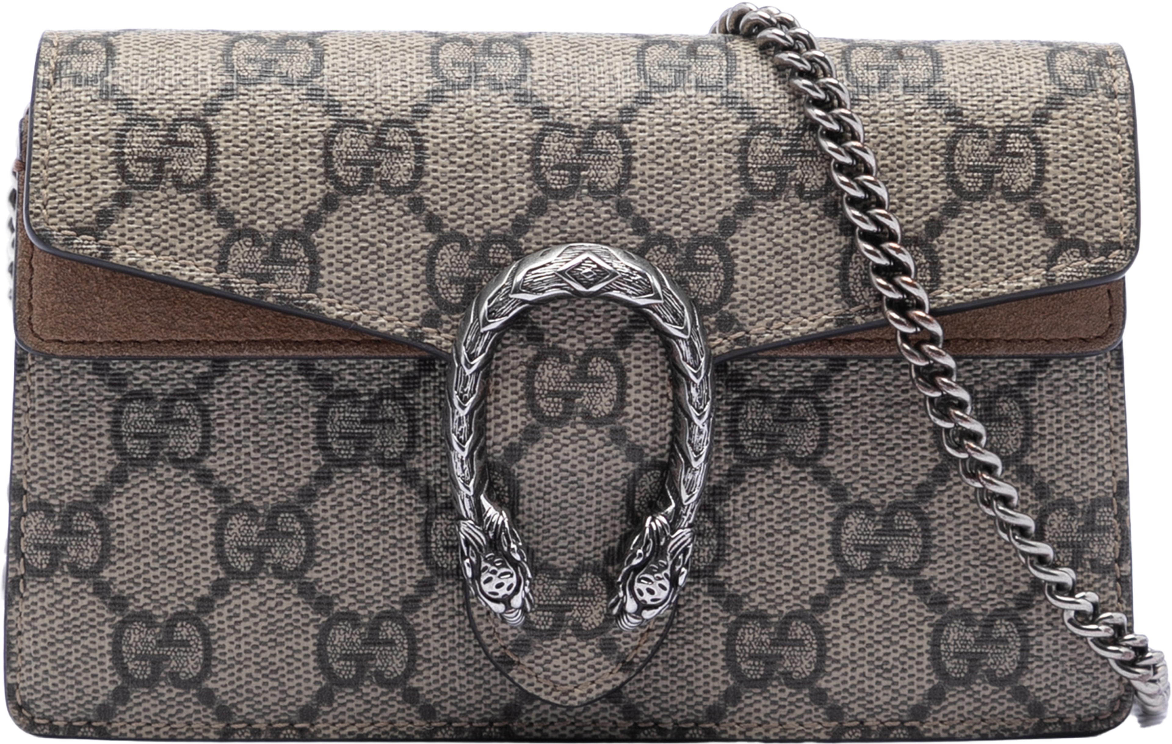 Gucci Mini Gg Supreme Dionysus Crossbody, från Luxclusif, i färgen beige. Klicka för att öppna bilden i stort format