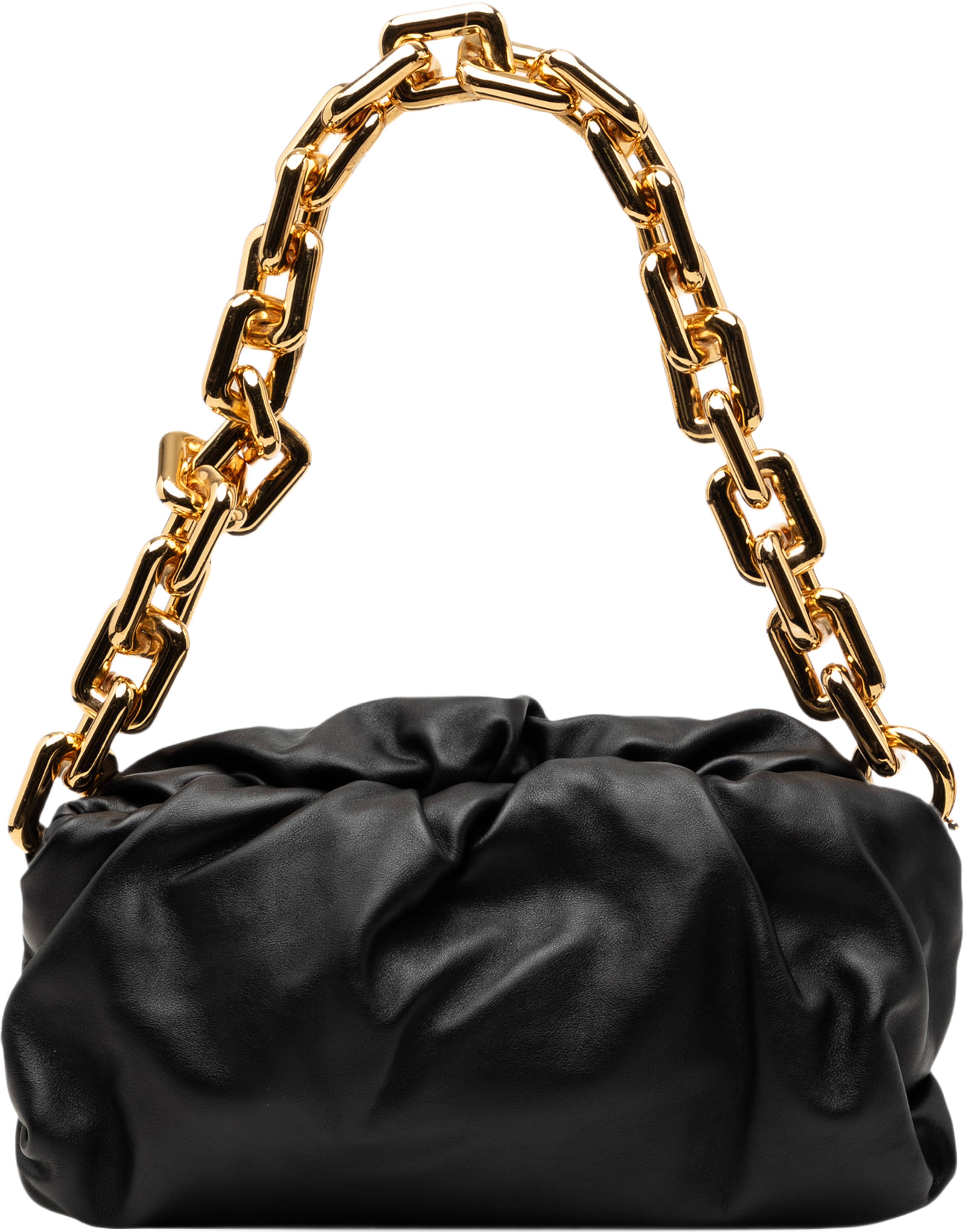 Bottega Veneta Lambskin Chain Pouch, från Luxclusif, i färgen svart. Klicka för att öppna bilden i stort format