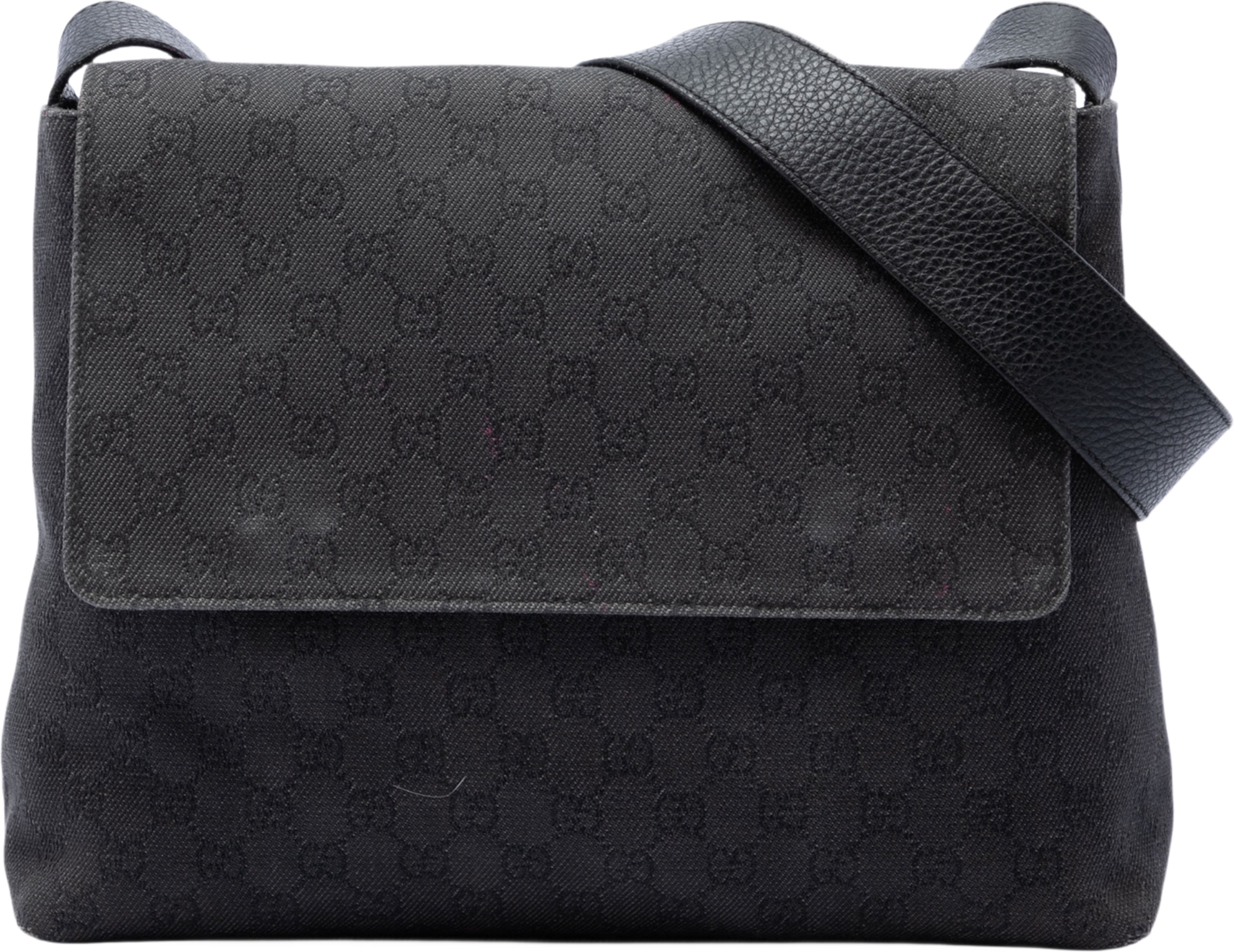 Gucci Gg Denim Messenger Bag, från Luxclusif, i färgen svart. Klicka för att öppna bilden i stort format