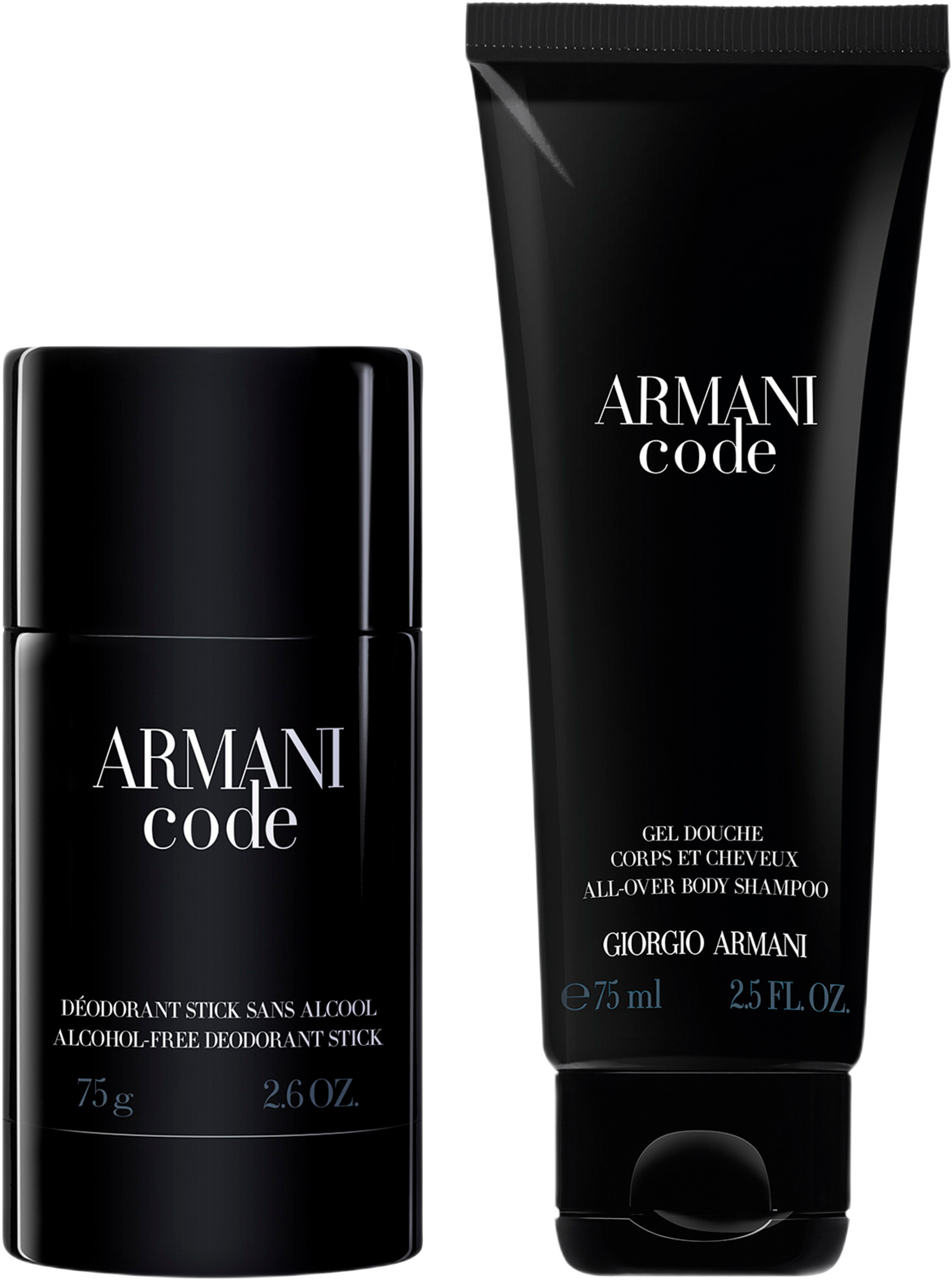 Code Eau de Toilette Holiday 2025 Gift Set Shower Gel 75ml + Deodorant stick 75ml, från Armani. Klicka för att öppna bilden i stort format