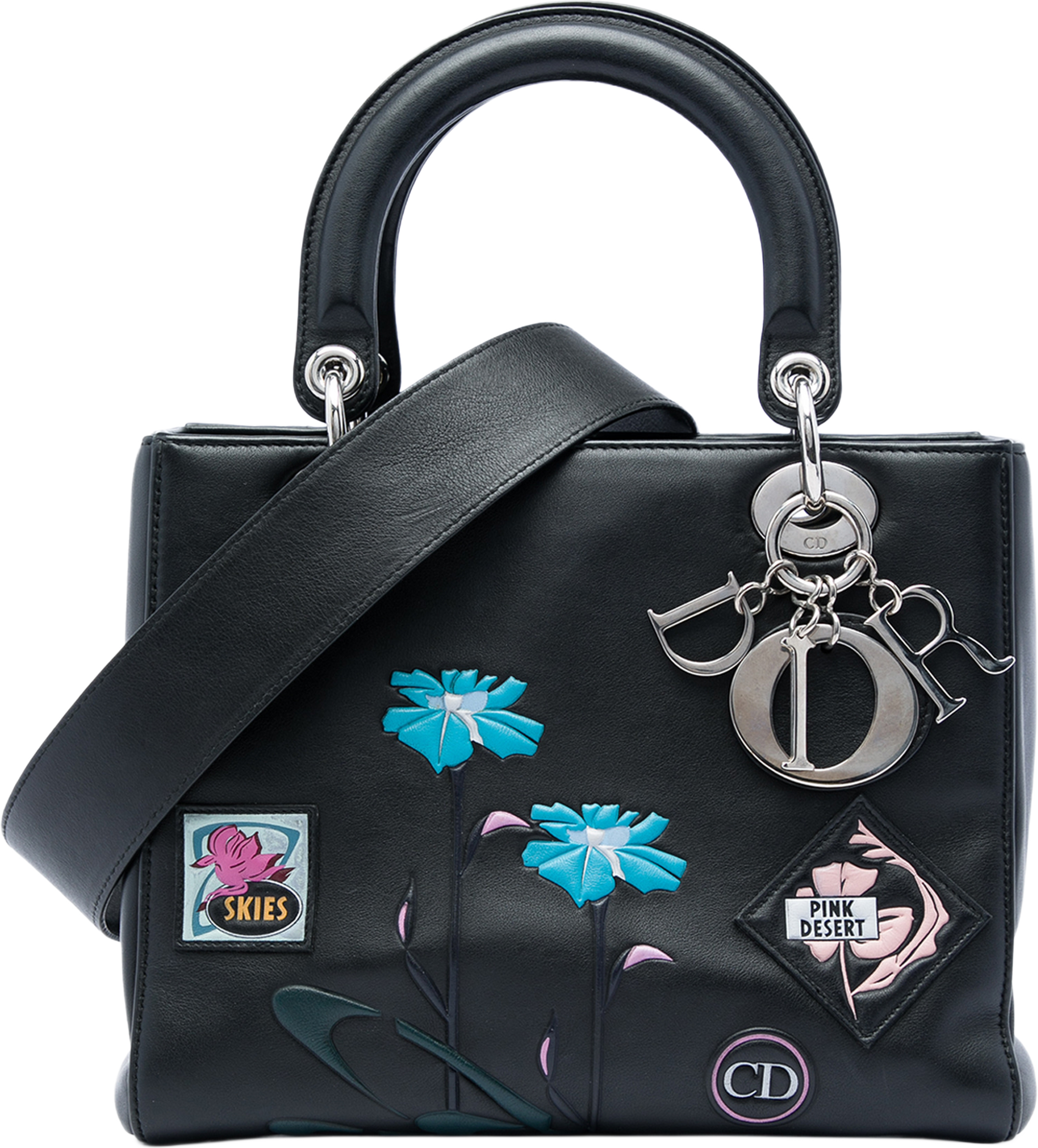 Dior Medium Calfskin Paradise Lady Dior, från Luxclusif, i färgen svart. Klicka för att öppna bilden i stort format