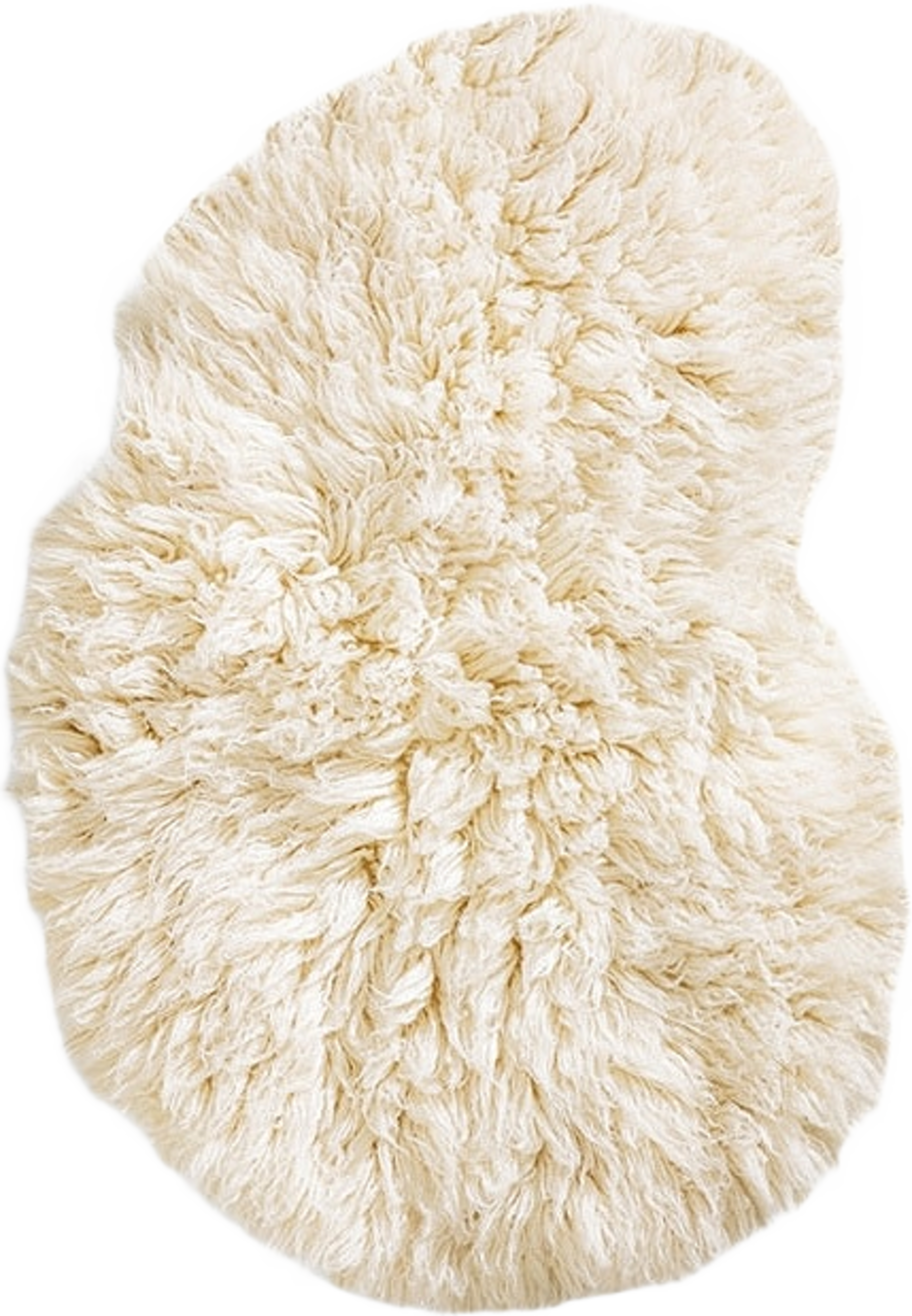 Mini Shaggy Ullfäll Bone White