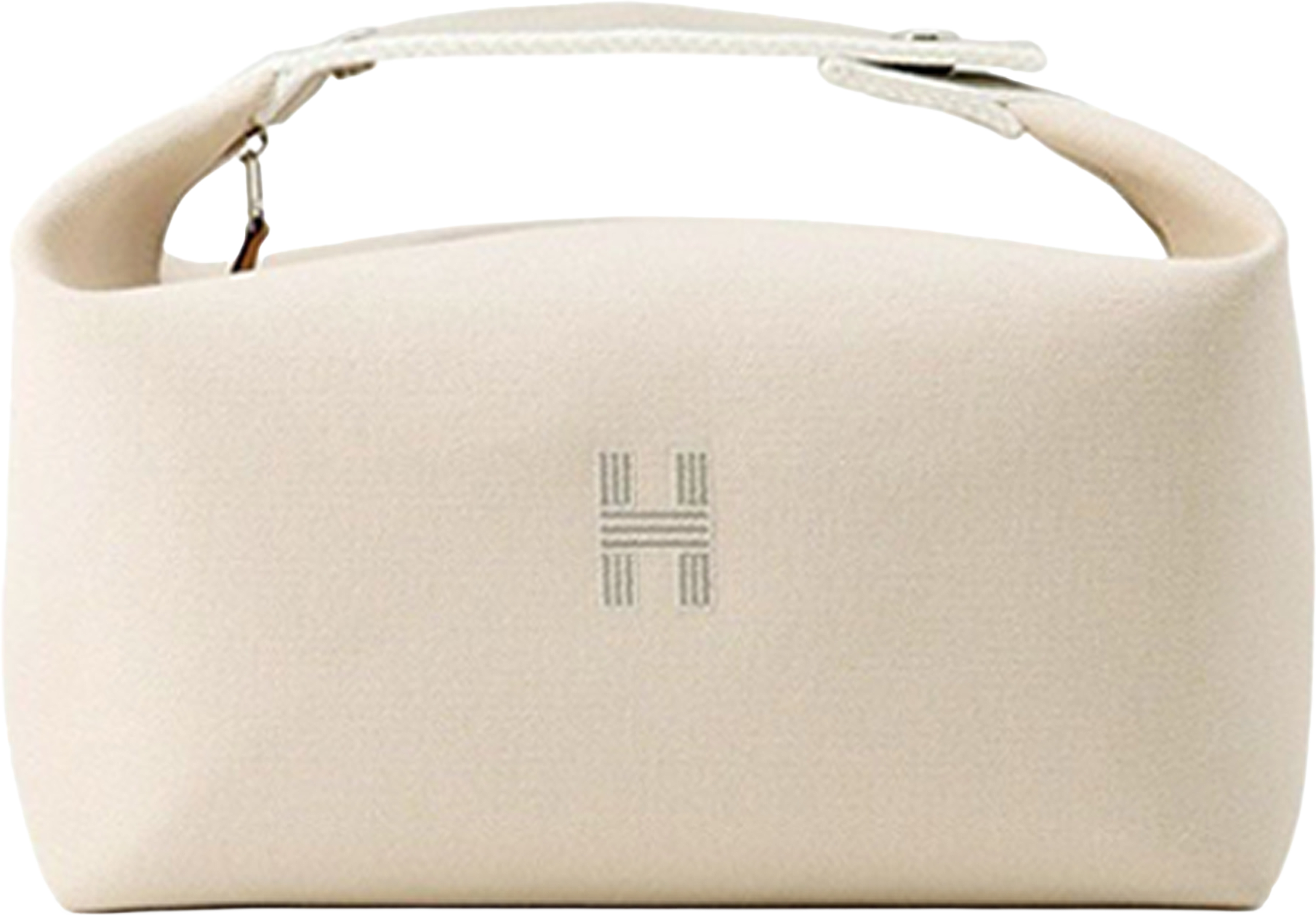 Hermès Large Toile Bride A Brac Case, från Luxclusif, i färgen light beige. Klicka för att öppna bilden i stort format