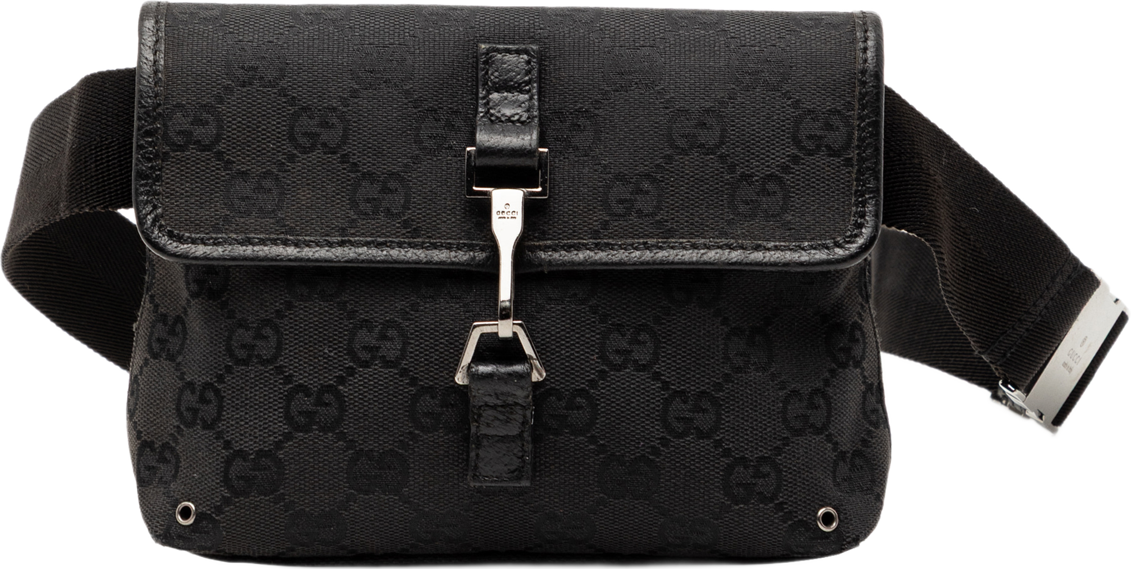 Gucci Gg Canvas Jackie Belt Bag, från Luxclusif, i färgen black. Klicka för att öppna bilden i stort format