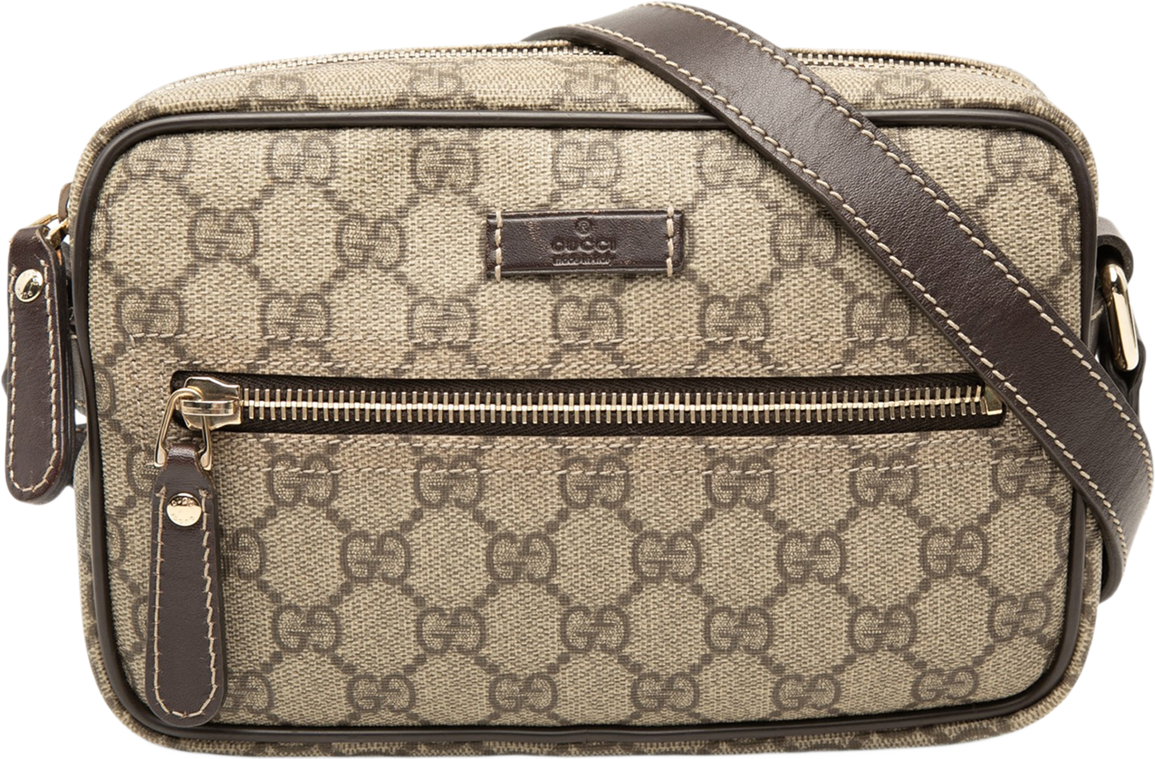 Gucci Gg Supreme Crossbody, från Luxclusif, i färgen beige. Klicka för att öppna bilden i stort format