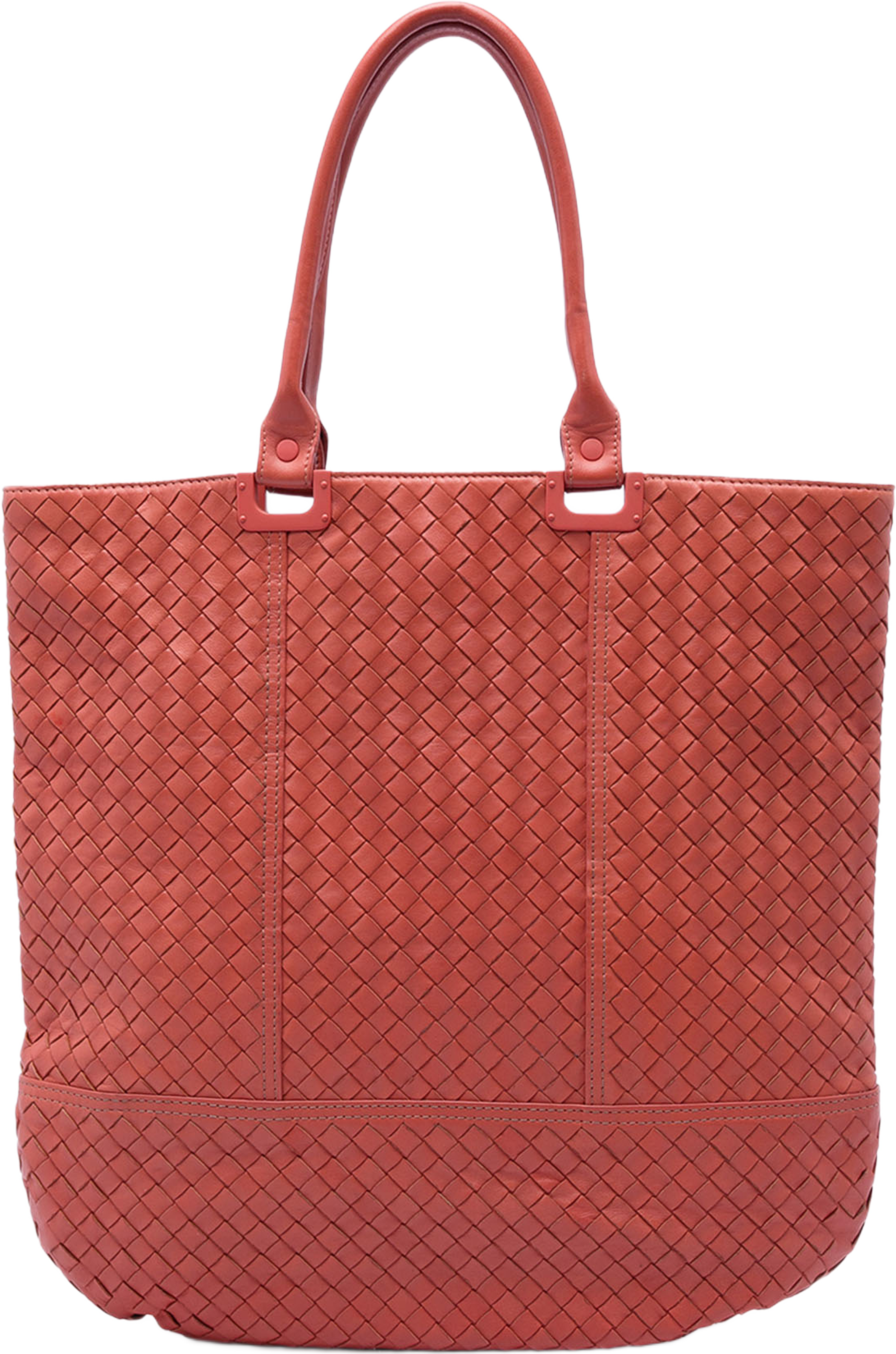 Bottega Veneta Nappa Intrecciato Tote, från Luxclusif, i färgen orange. Klicka för att öppna bilden i stort format