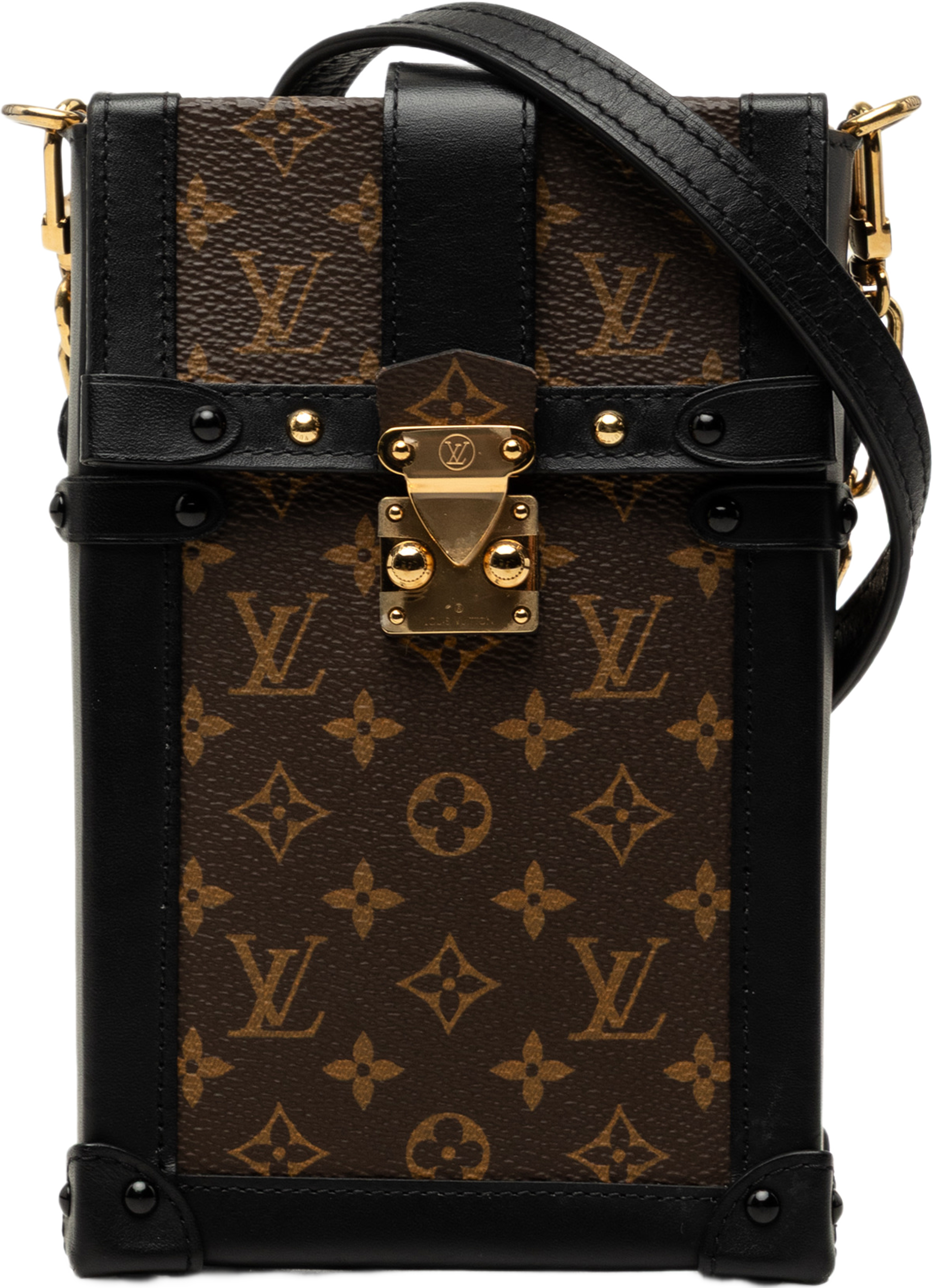 Louis Vuitton Monogram Pochette Trunk Verticale, från Luxclusif, i färgen brun. Klicka för att öppna bilden i stort format