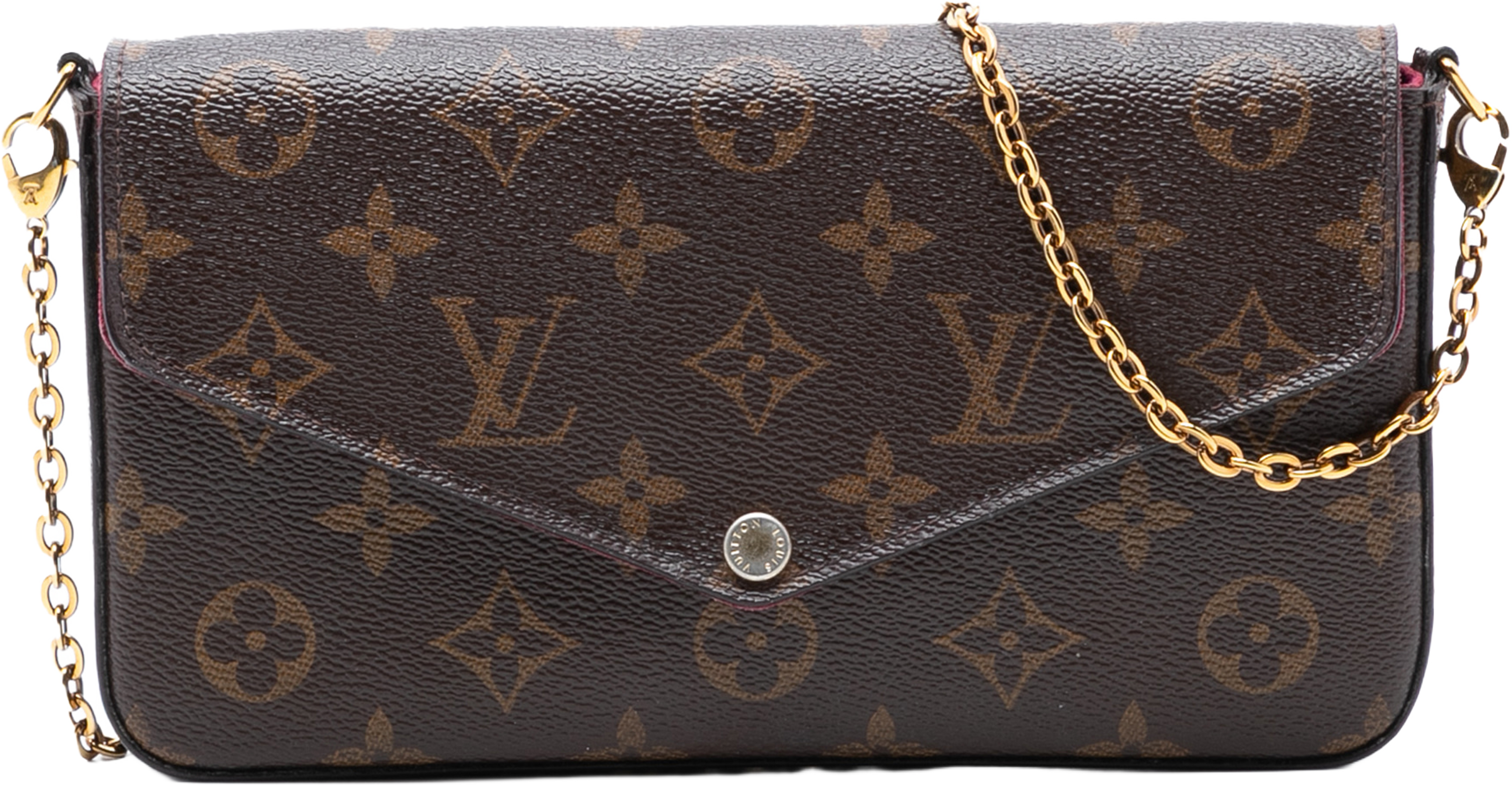 Louis Vuitton Monogram Pochette Felicie, från Luxclusif, i färgen brown. Klicka för att öppna bilden i stort format