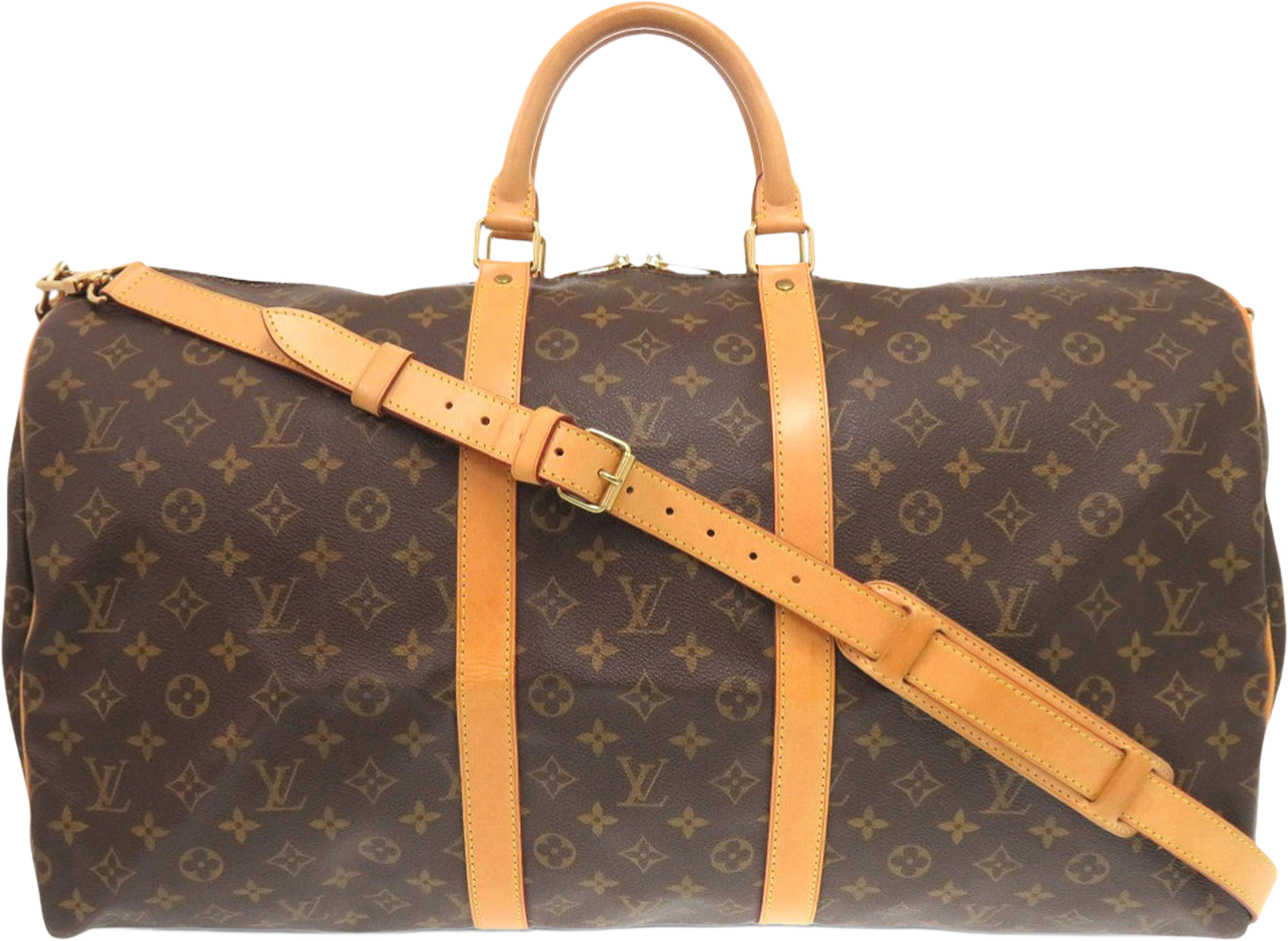 Louis Vuitton Monogram Keepall Bandouliere 55, från Luxclusif, i färgen brown. Klicka för att öppna bilden i stort format