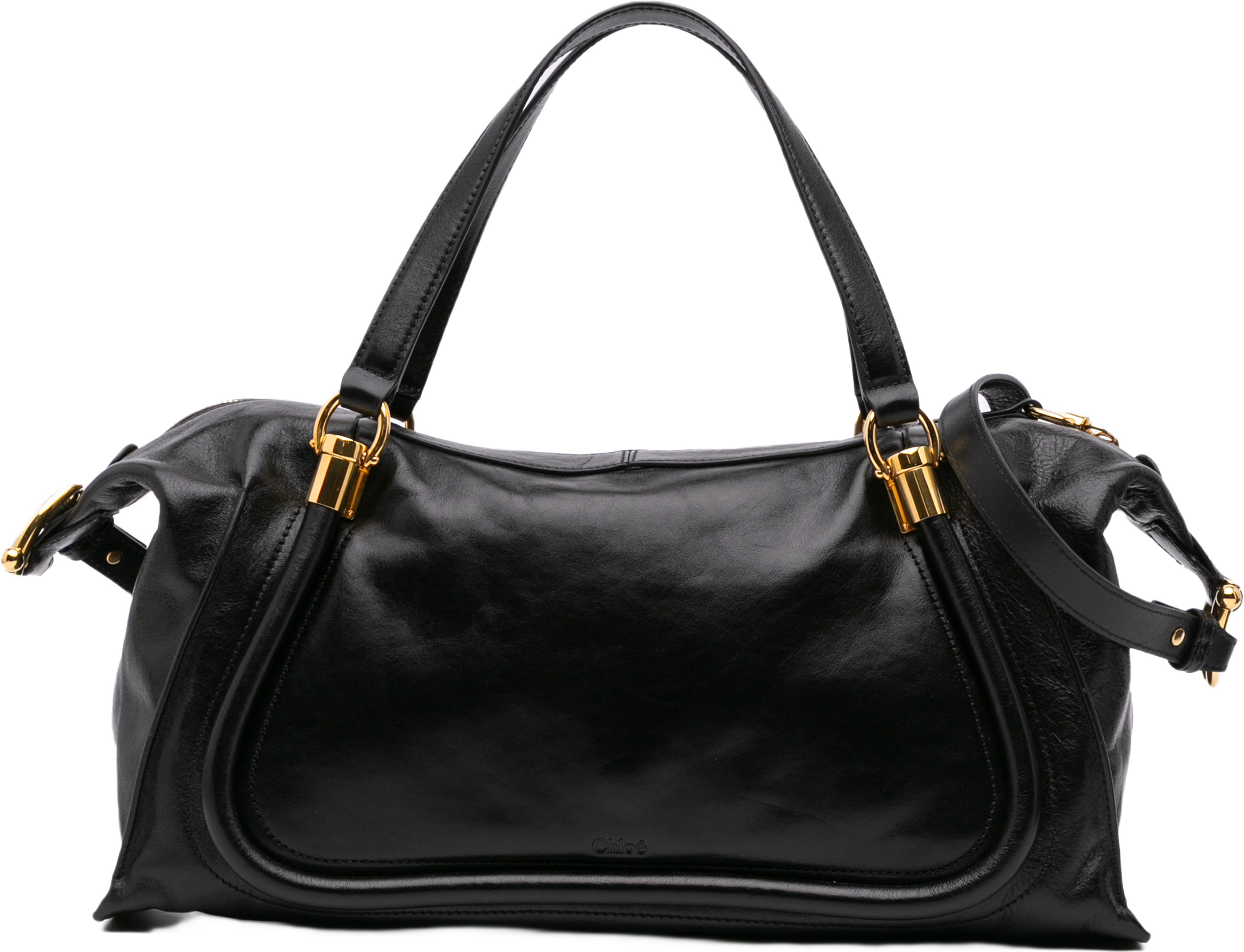 Chloé Shiny Calfskin Paraty 24 Satchel