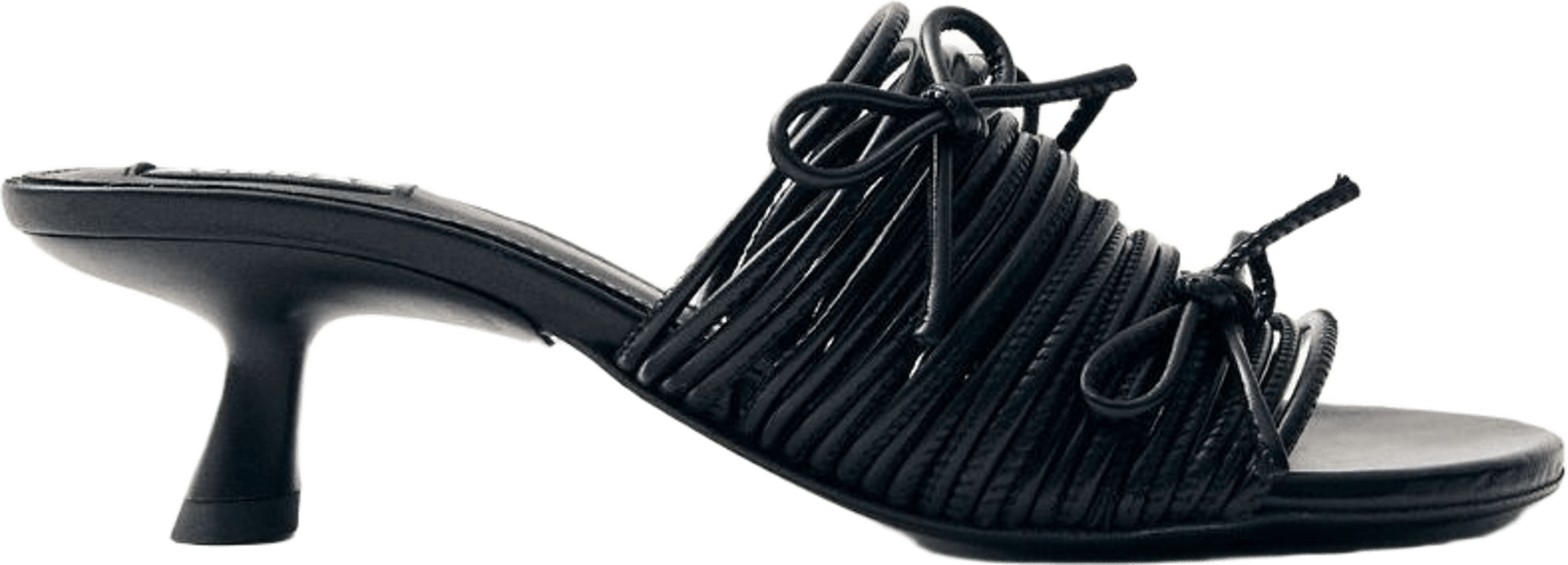 Viva Black Leather Sandals