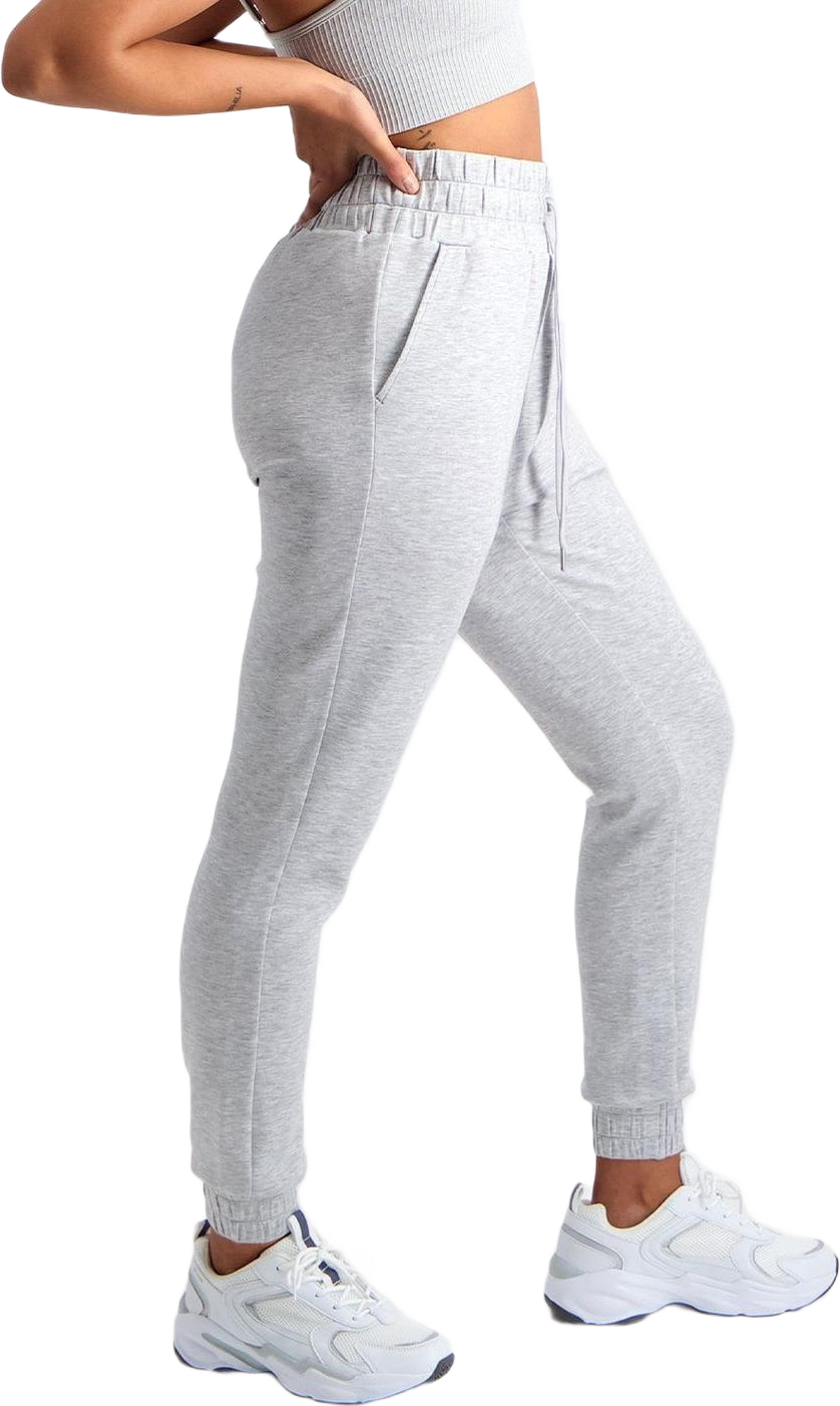 Light Grey Melange Comfy Modal Sweatpants