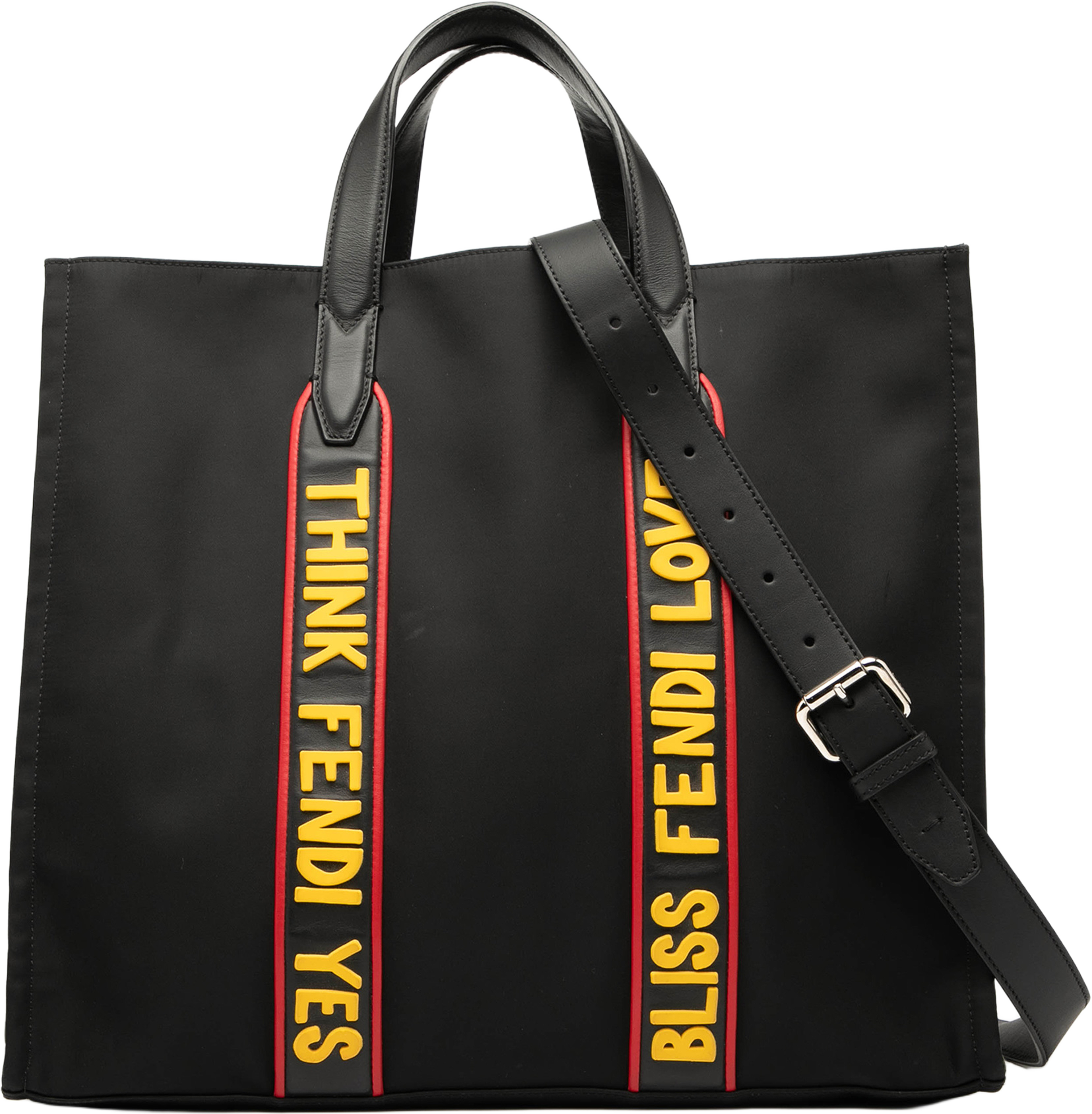 Fendi Large Nylon Think Fendi Yes Shopper Tote, från Luxclusif, i färgen black. Klicka för att öppna bilden i stort format