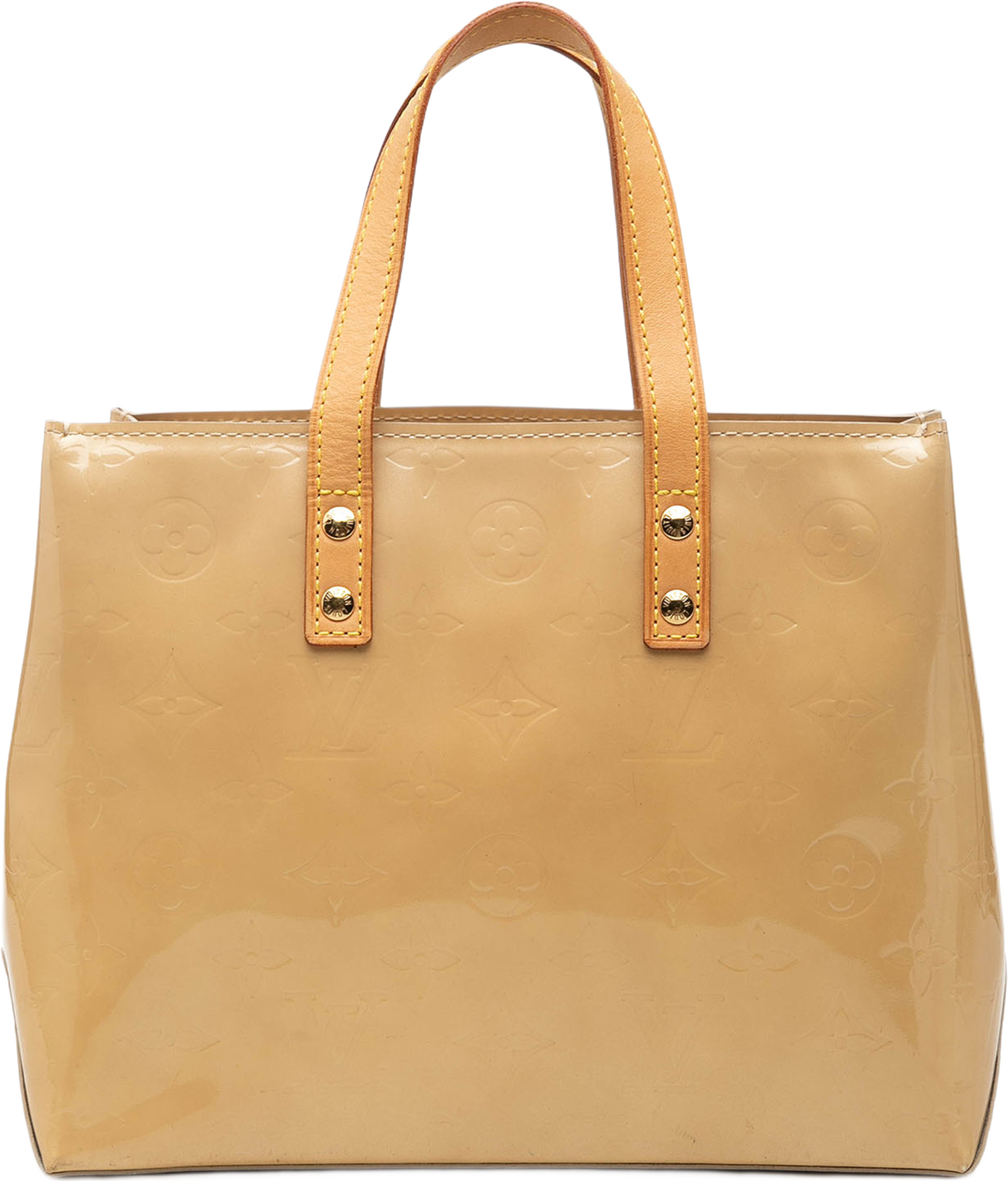 Louis Vuitton Monogram Vernis Reade Pm, från Luxclusif, i färgen beige. Klicka för att öppna bilden i stort format