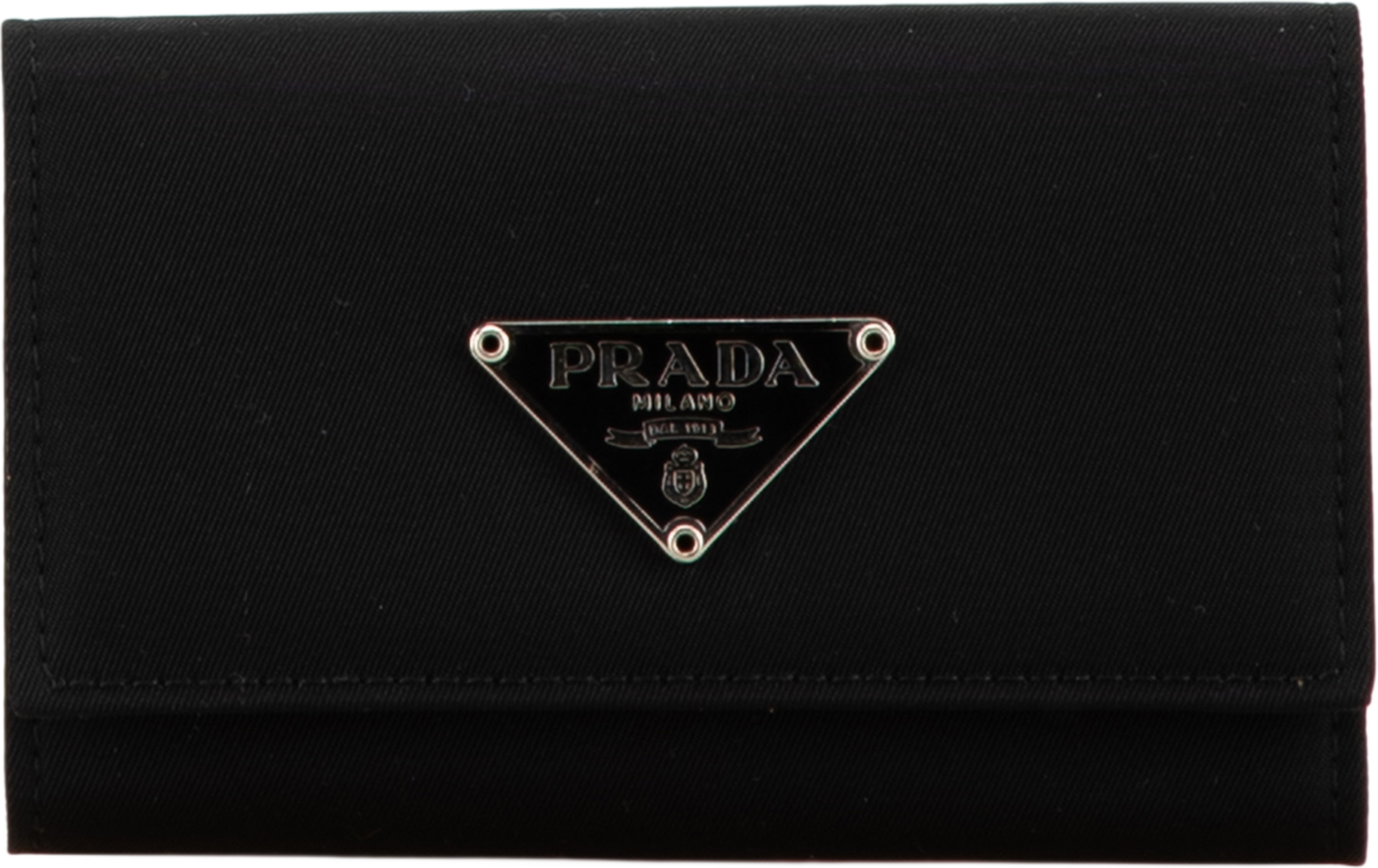 Prada Tessuto Key Holder, från Luxclusif, i färgen black. Klicka för att öppna bilden i stort format