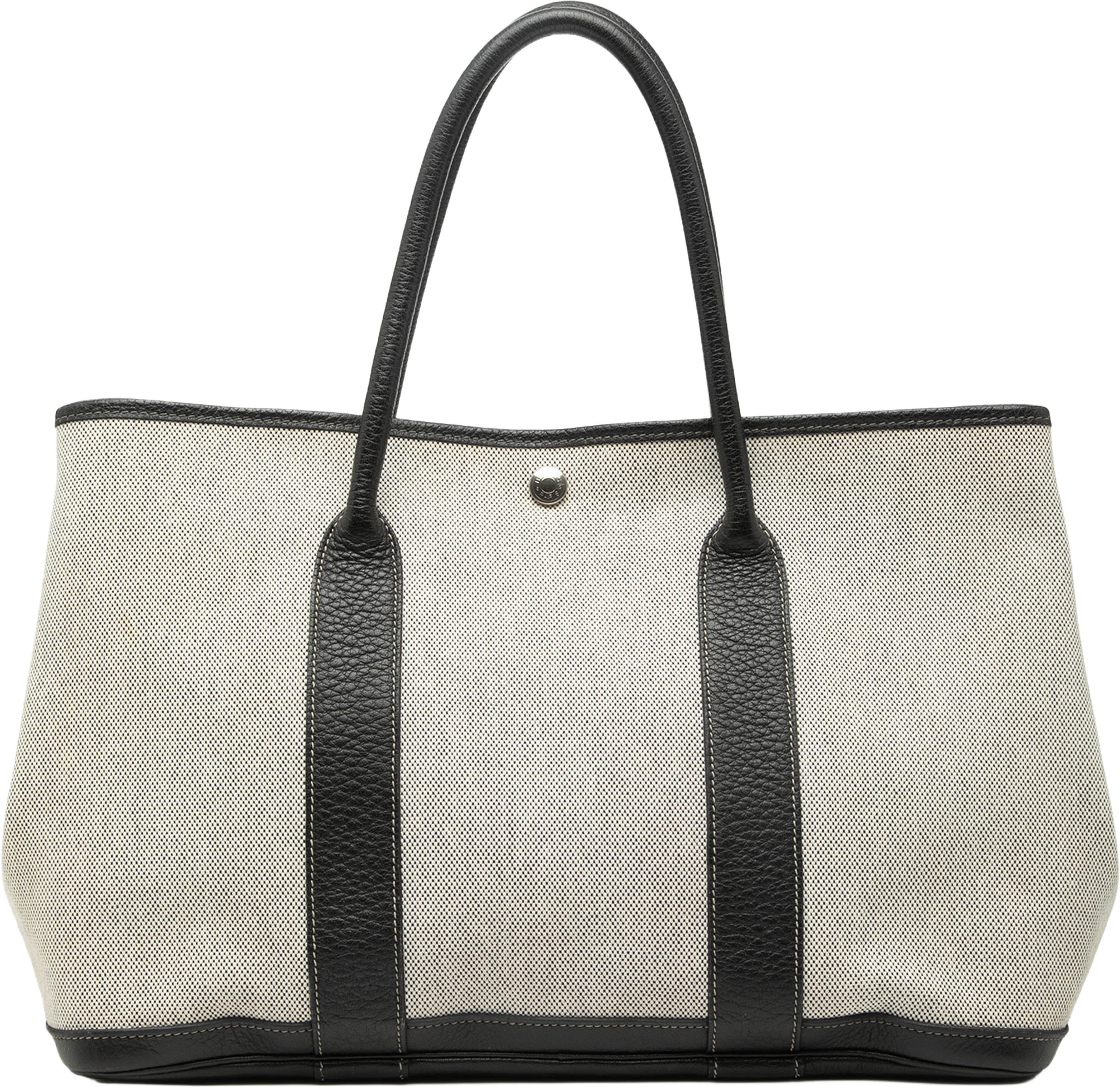 Hermès Toile And Negonda Garden Party 36, från Luxclusif, i färgen beige. Klicka för att öppna bilden i stort format