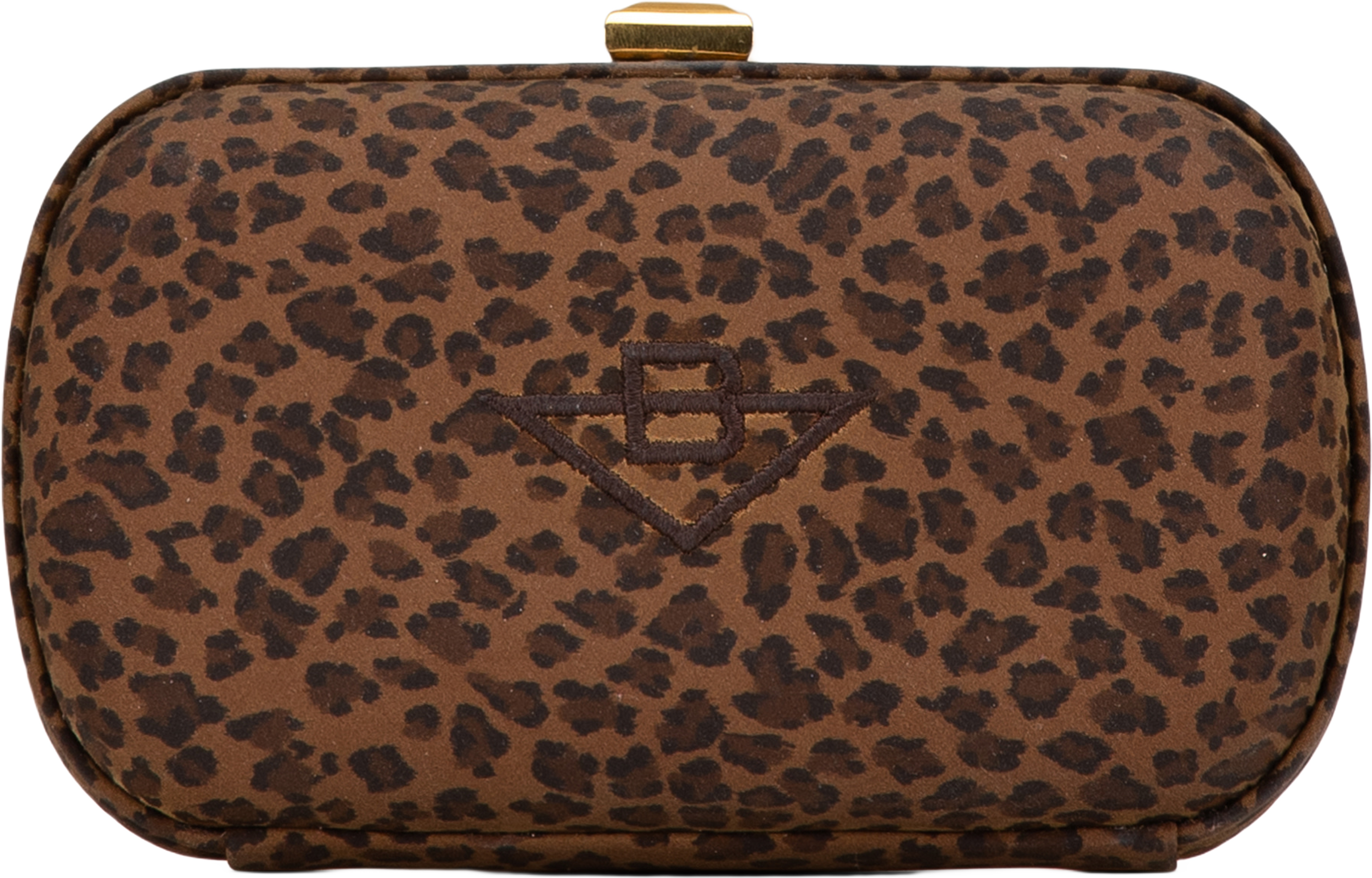 Bottega Veneta Nylon Leopard Print Box Clutch