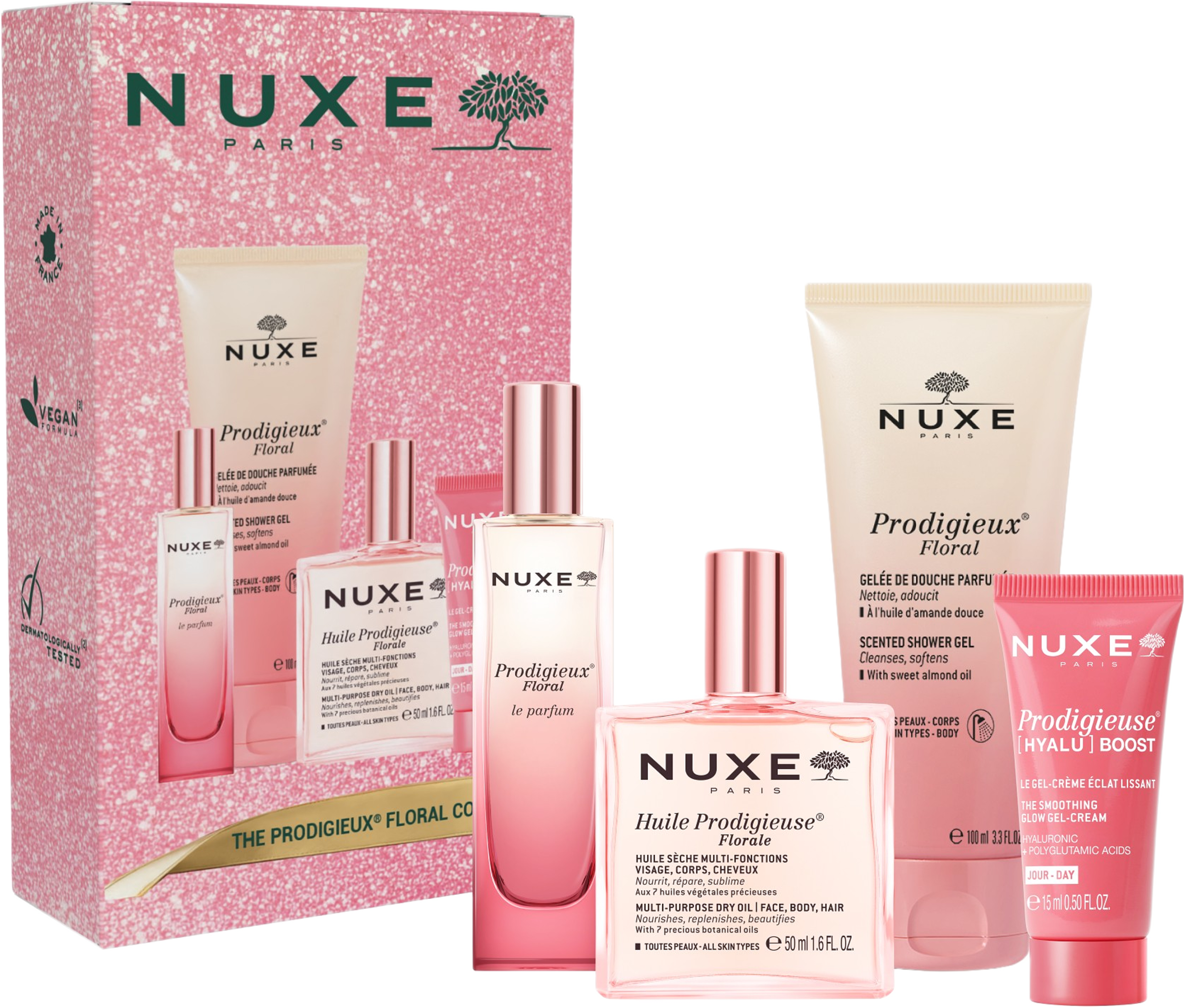 Huile Prodigieuse Florale Set, från NUXE. Klicka för att öppna bilden i stort format