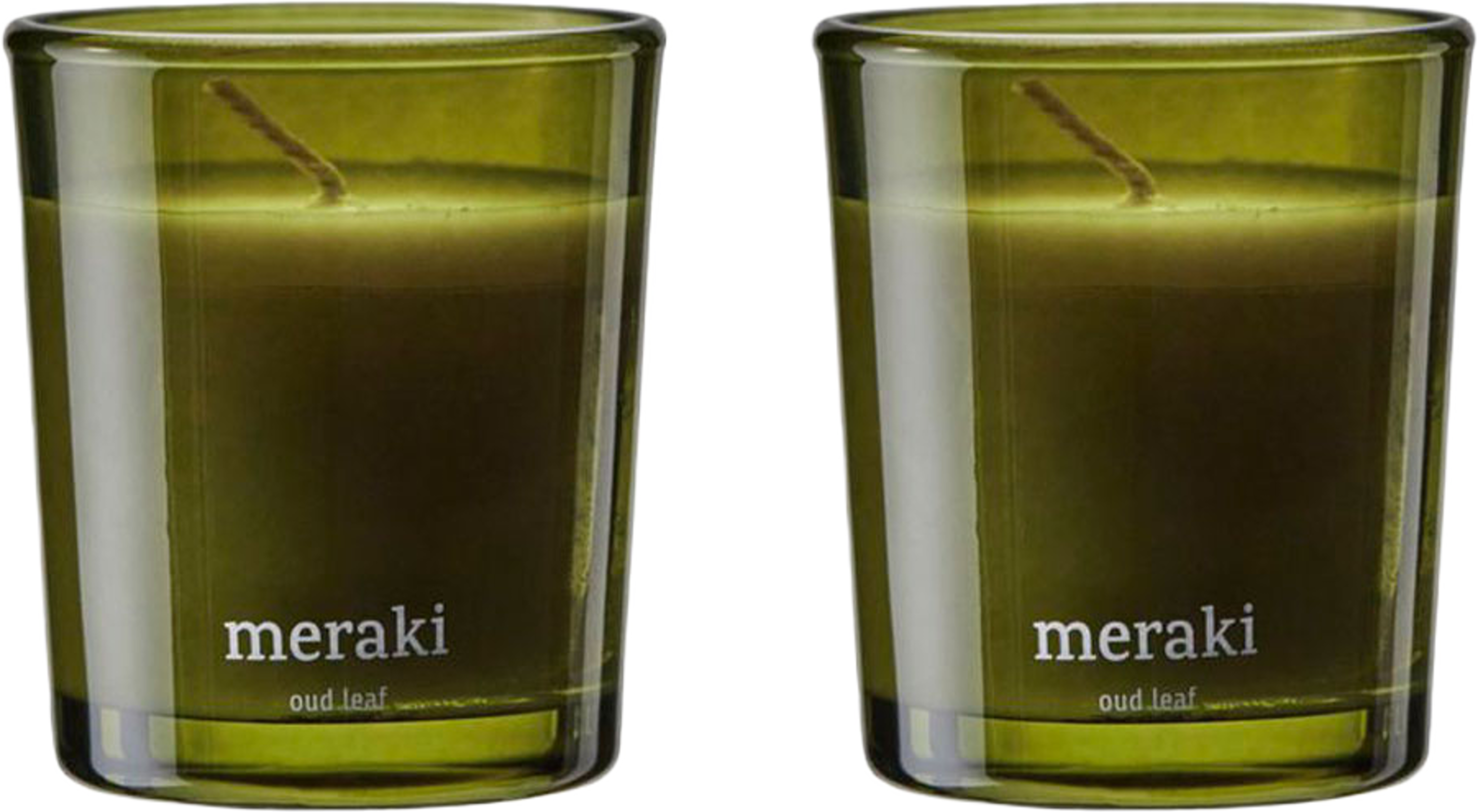 Doftljus, Oud leaf, från Meraki. Klicka för att öppna bilden i stort format