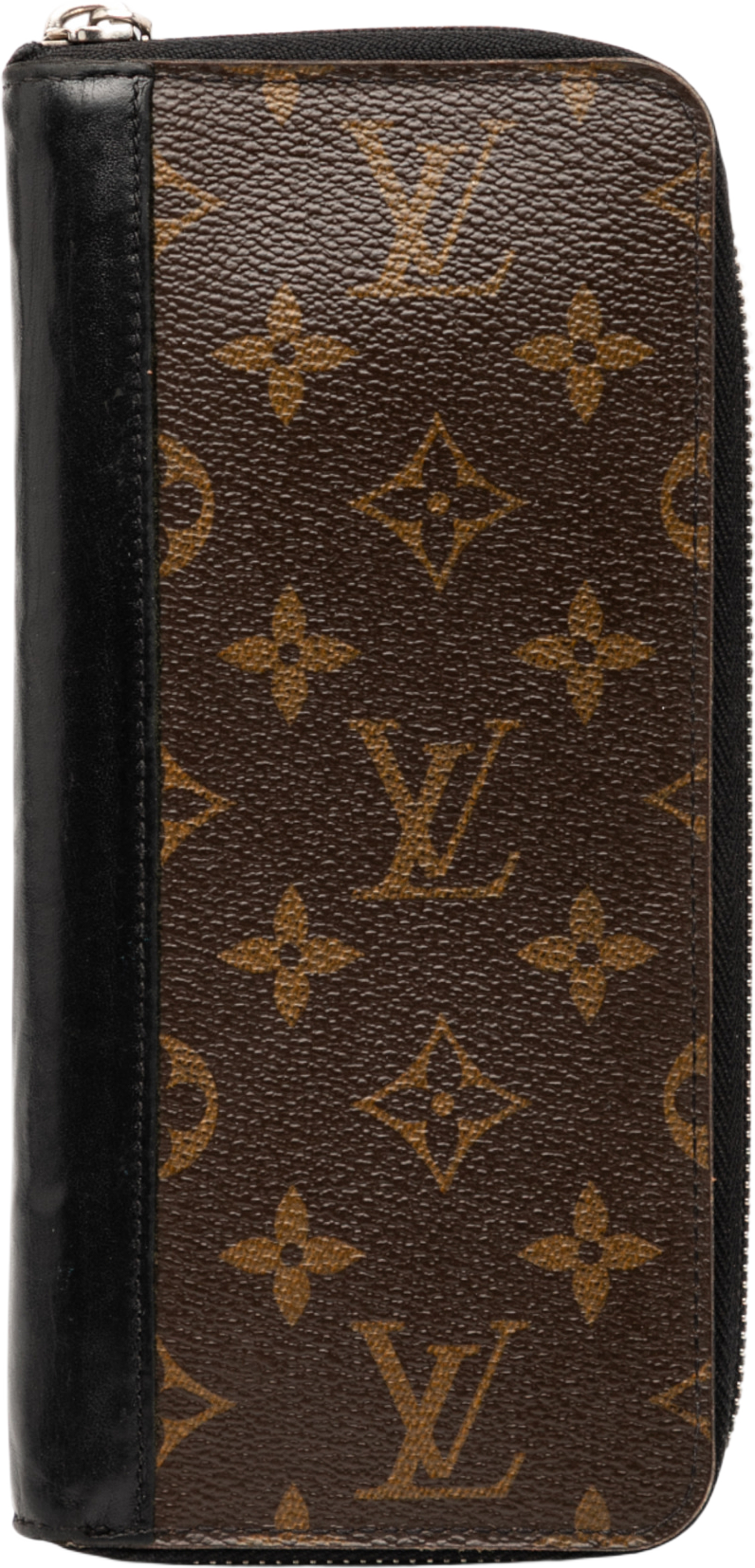 Louis Vuitton Monogram Macassar Vertical Zippy Wallet, från Luxclusif, i färgen brown. Klicka för att öppna bilden i stort format