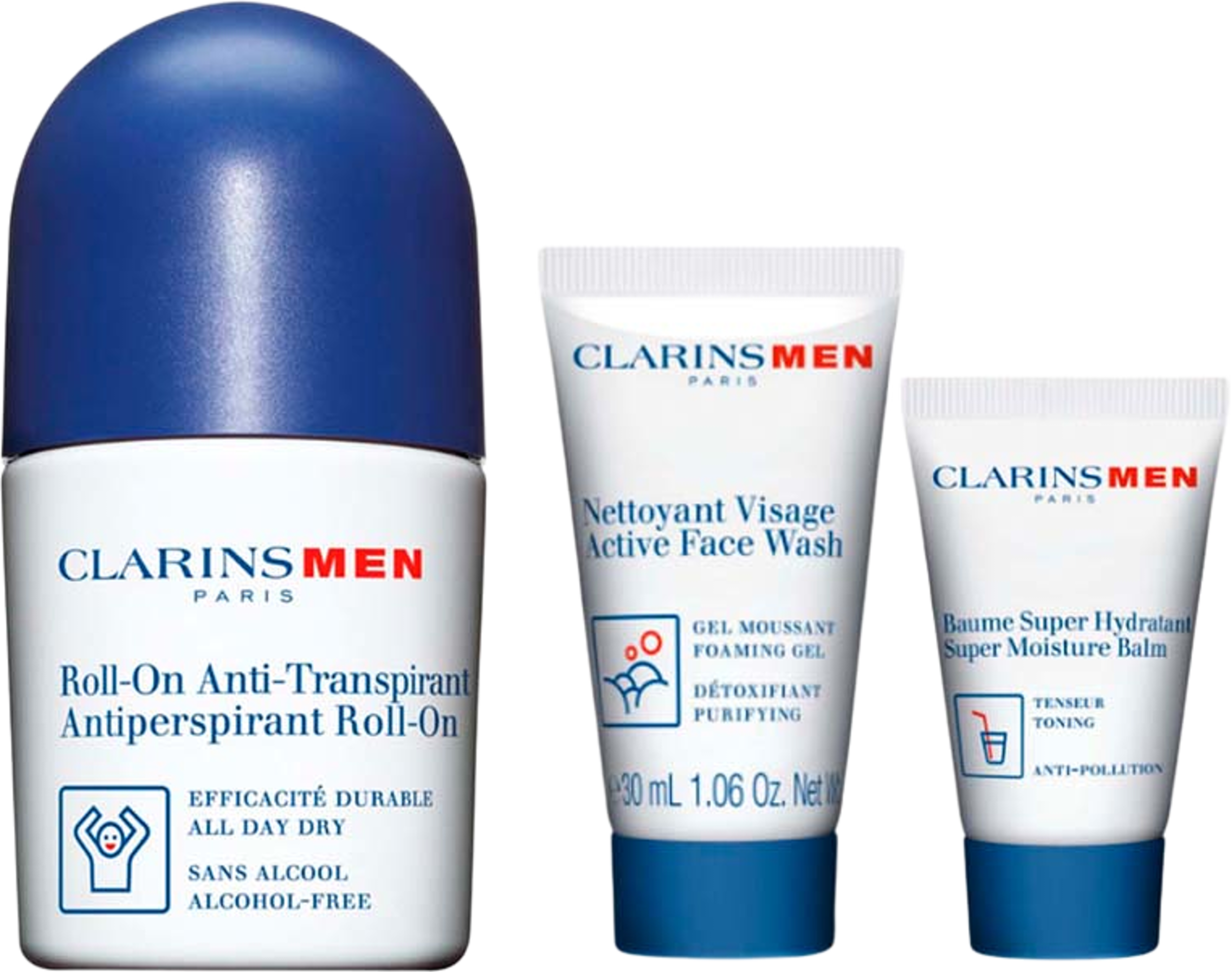 Clarinsmen Body Men active face Set, från Clarins for Men. Klicka för att öppna bilden i stort format
