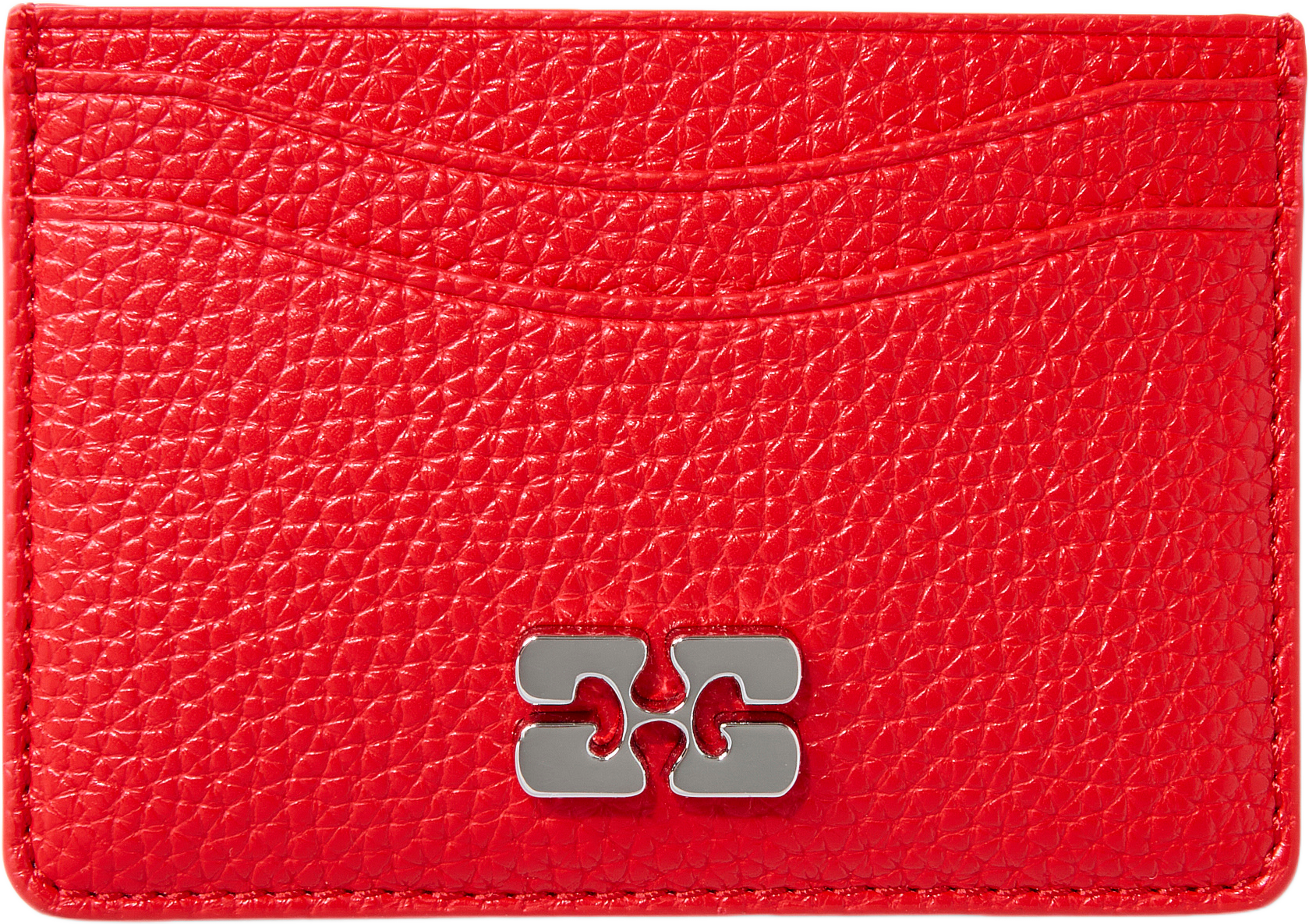 Bou Card Holder Grained, från GANNI, i färgen Goji Berry. Klicka för att öppna bilden i stort format