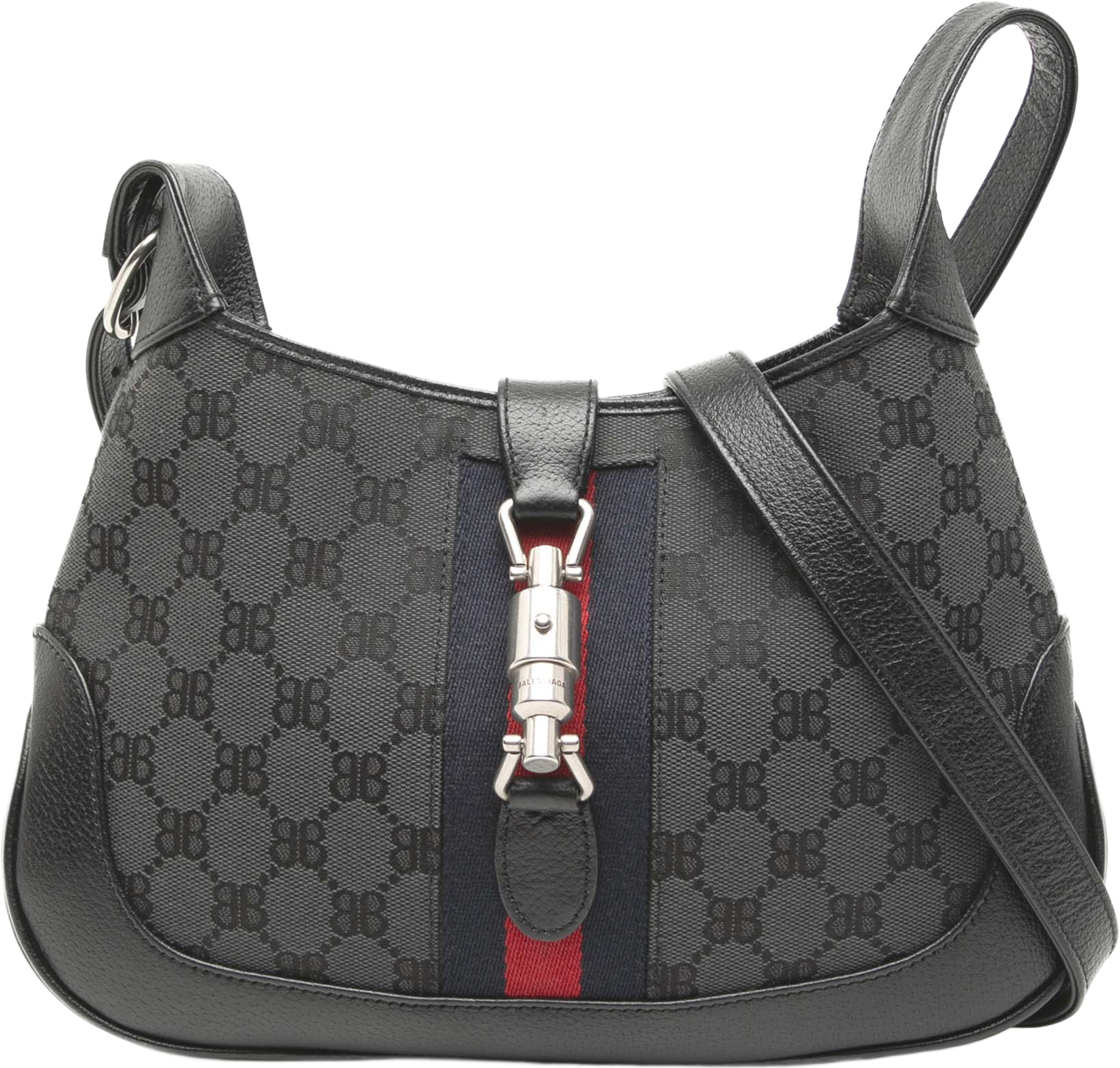 Balenciaga Gucci The Hacker Project Small Bb Canvas Web Jackie 1961 Crossbody, från Luxclusif, i färgen black. Klicka för att öppna bilden i stort format