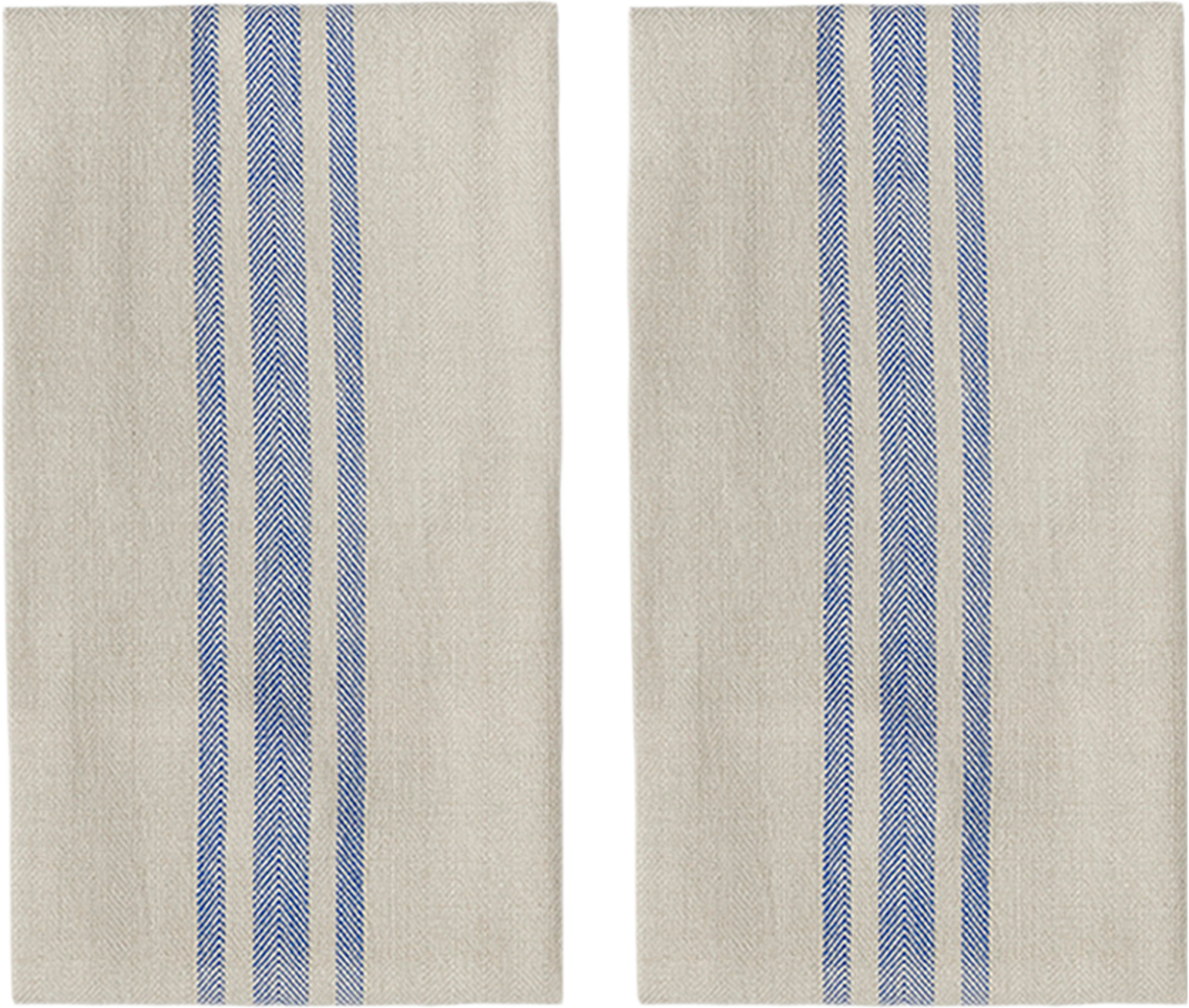 Linu Tea Towel - Pack Of 2, från OYOY Living, i färgen blue. Klicka för att öppna bilden i stort format