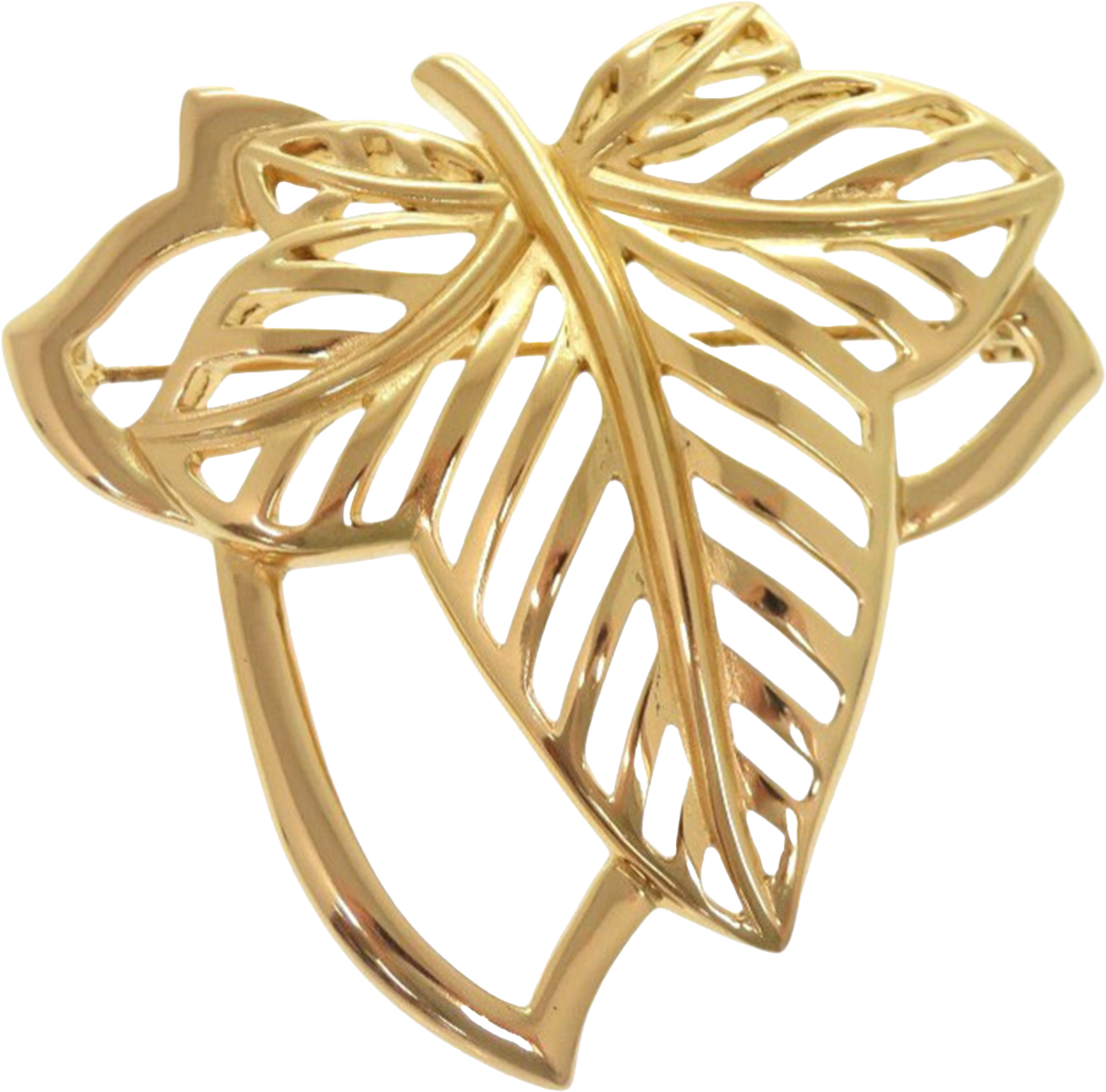 Dior Gold Plated Leaf Brooch, från Luxclusif, i färgen gold. Klicka för att öppna bilden i stort format