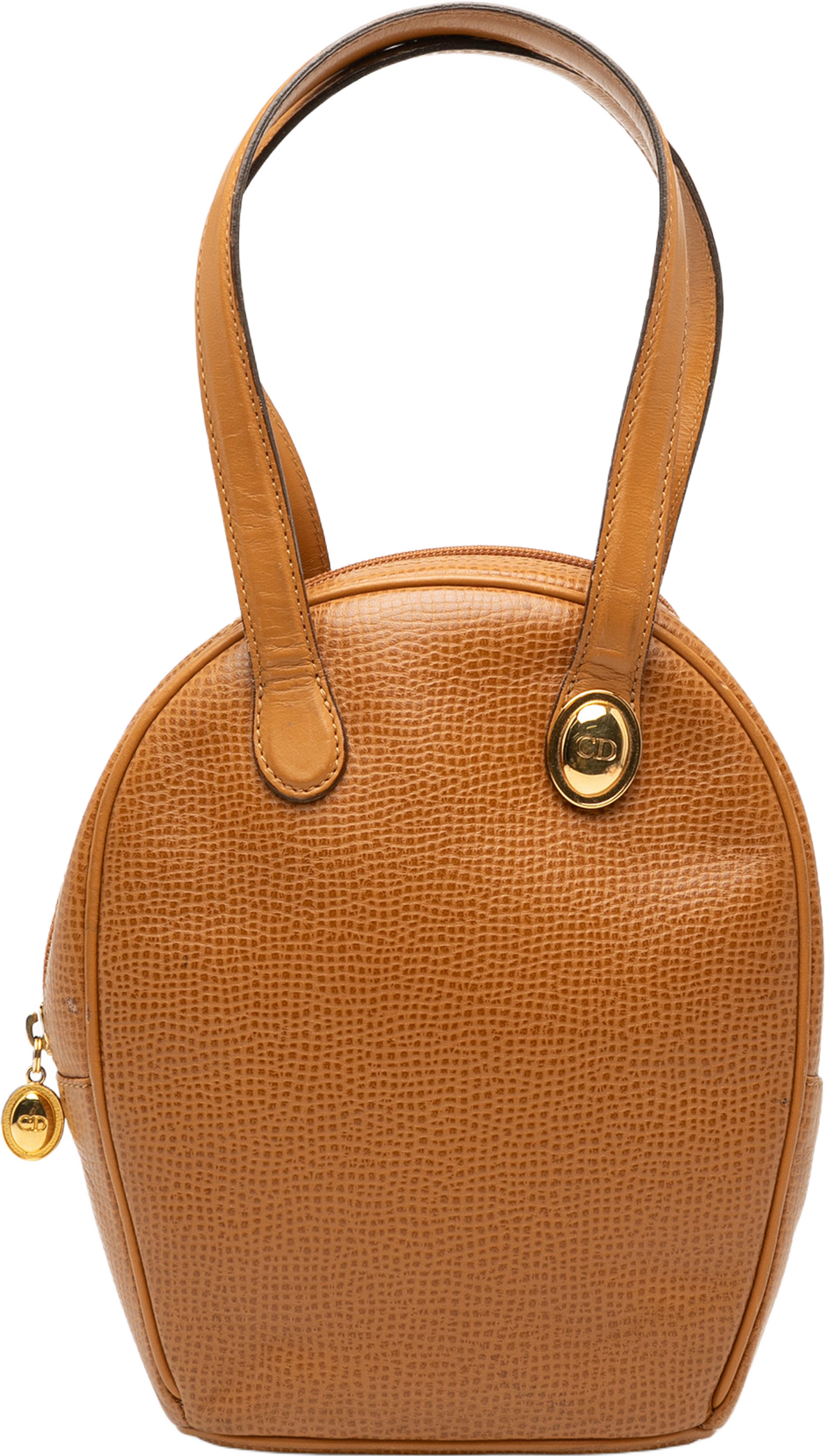 Dior Leather Cd Logo Handbag, från Luxclusif, i färgen camel. Klicka för att öppna bilden i stort format