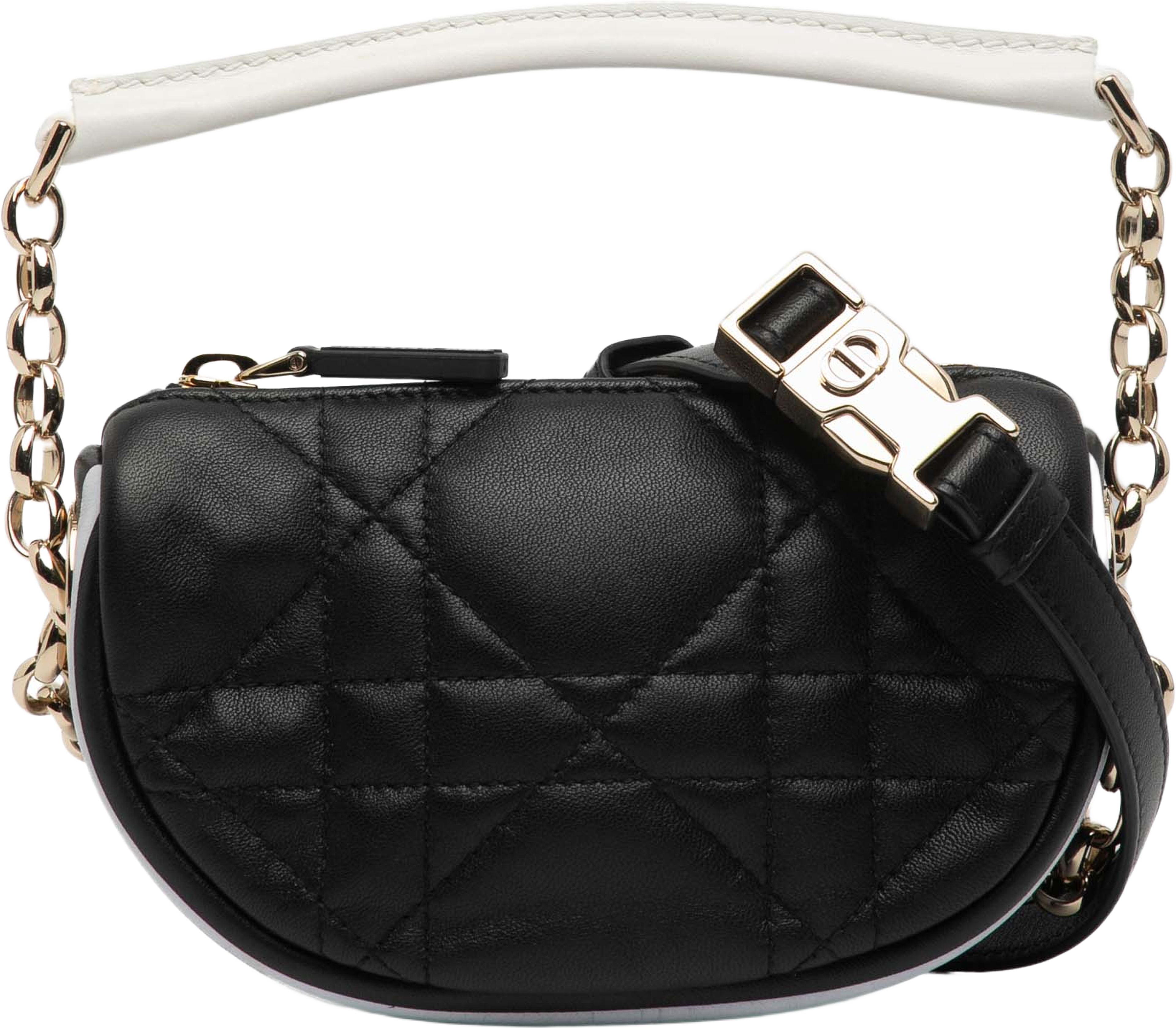 Dior Micro Lambskin Cannage Dior Vibe Satchel, från Luxclusif, i färgen black. Klicka för att öppna bilden i stort format