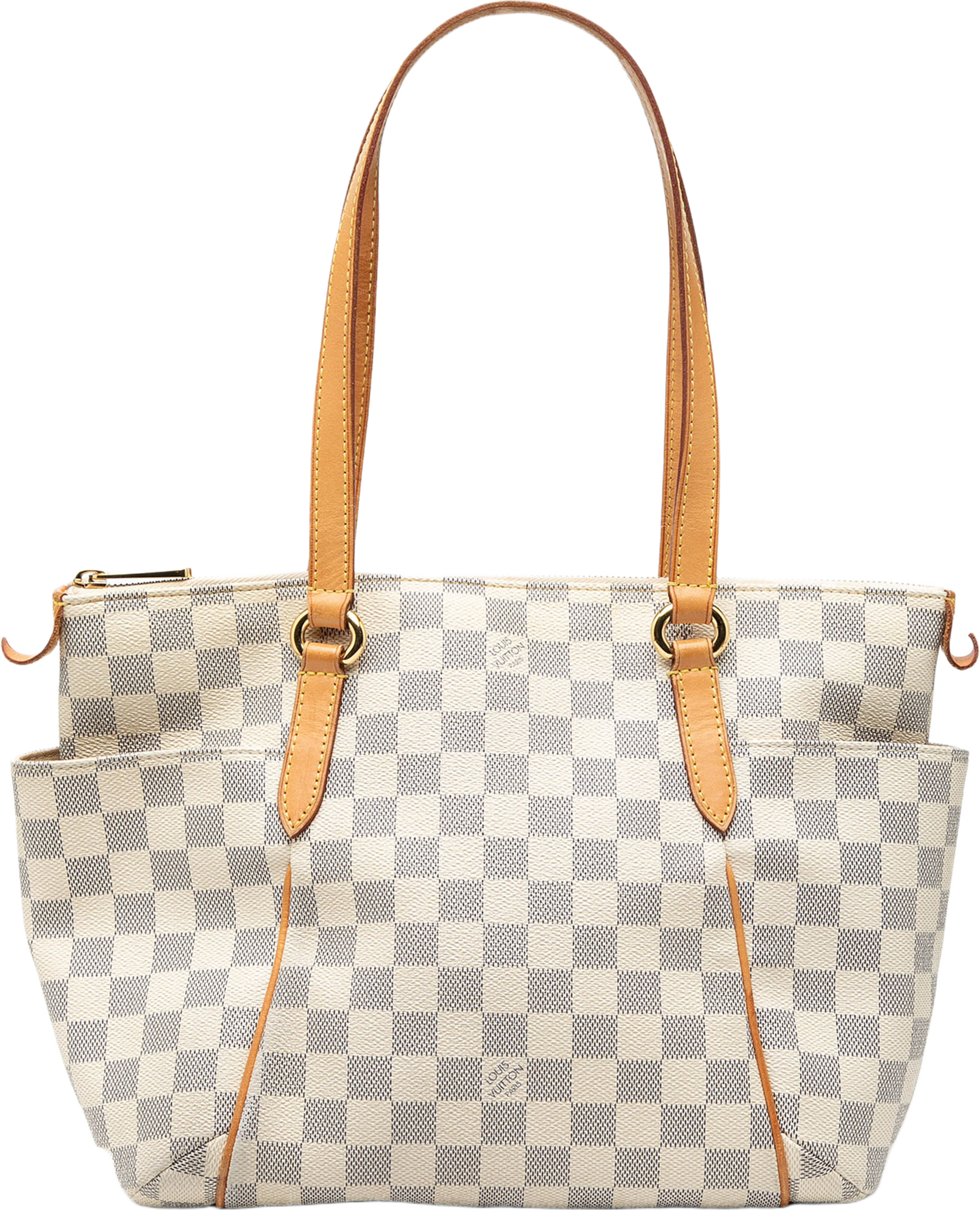 Louis Vuitton Damier Azur Totally Pm, från Luxclusif, i färgen white. Klicka för att öppna bilden i stort format