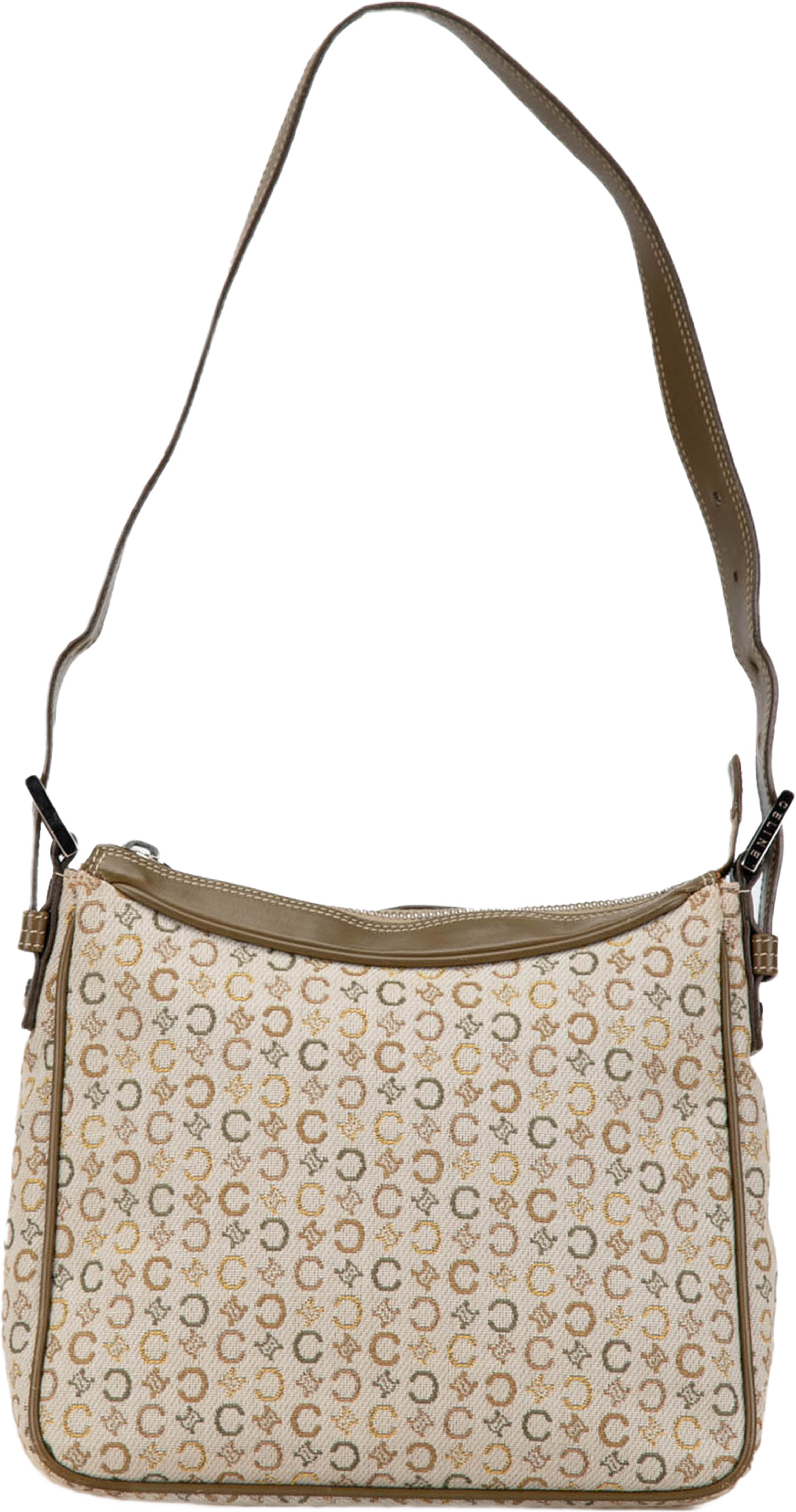 Celine C Macadam Canvas Shoulder Bag, från Luxclusif, i färgen light beige. Klicka för att öppna bilden i stort format