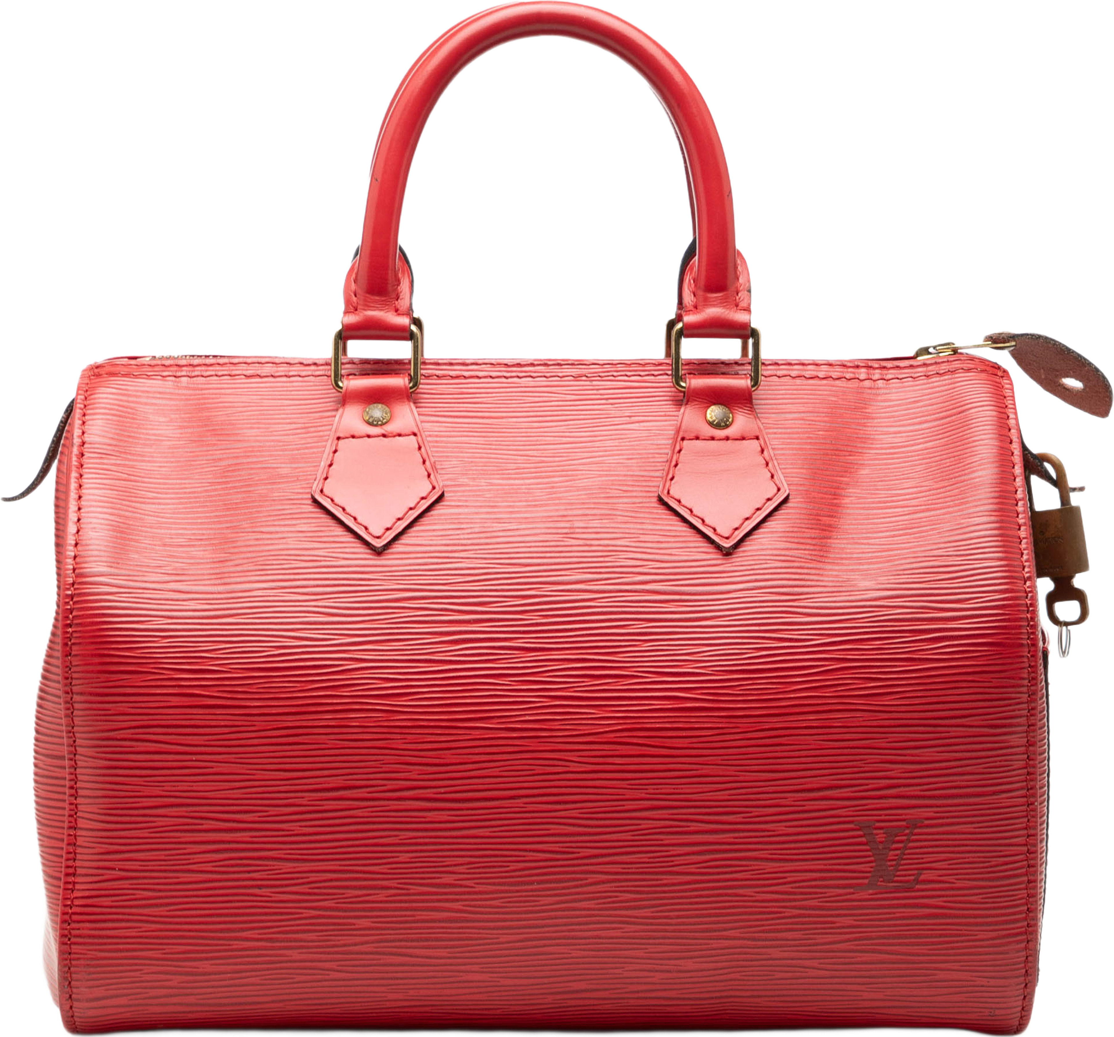 Louis Vuitton Epi Speedy 30, från Luxclusif, i färgen red. Klicka för att öppna bilden i stort format