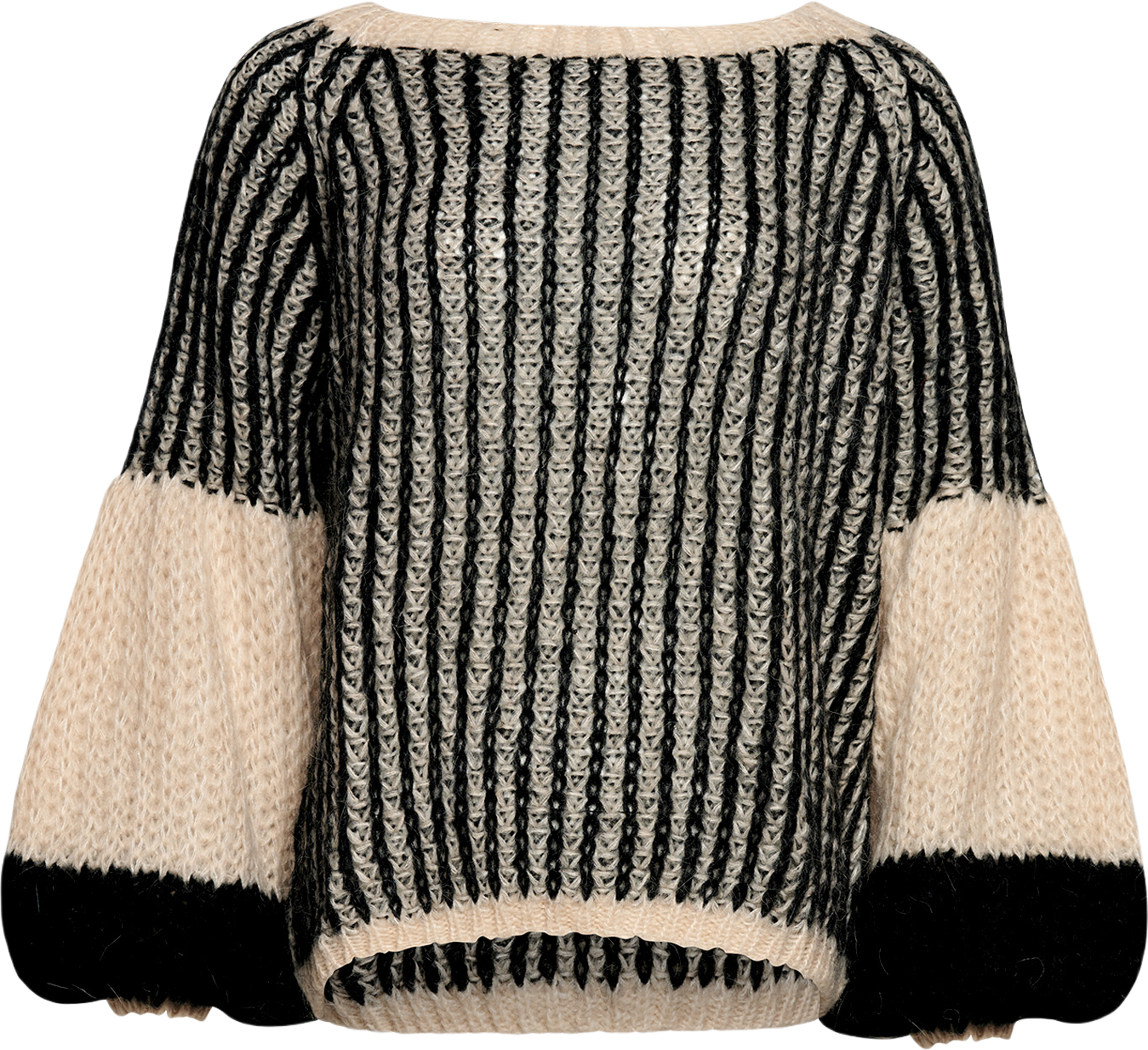 Liana Knit Sweater - Cream/black