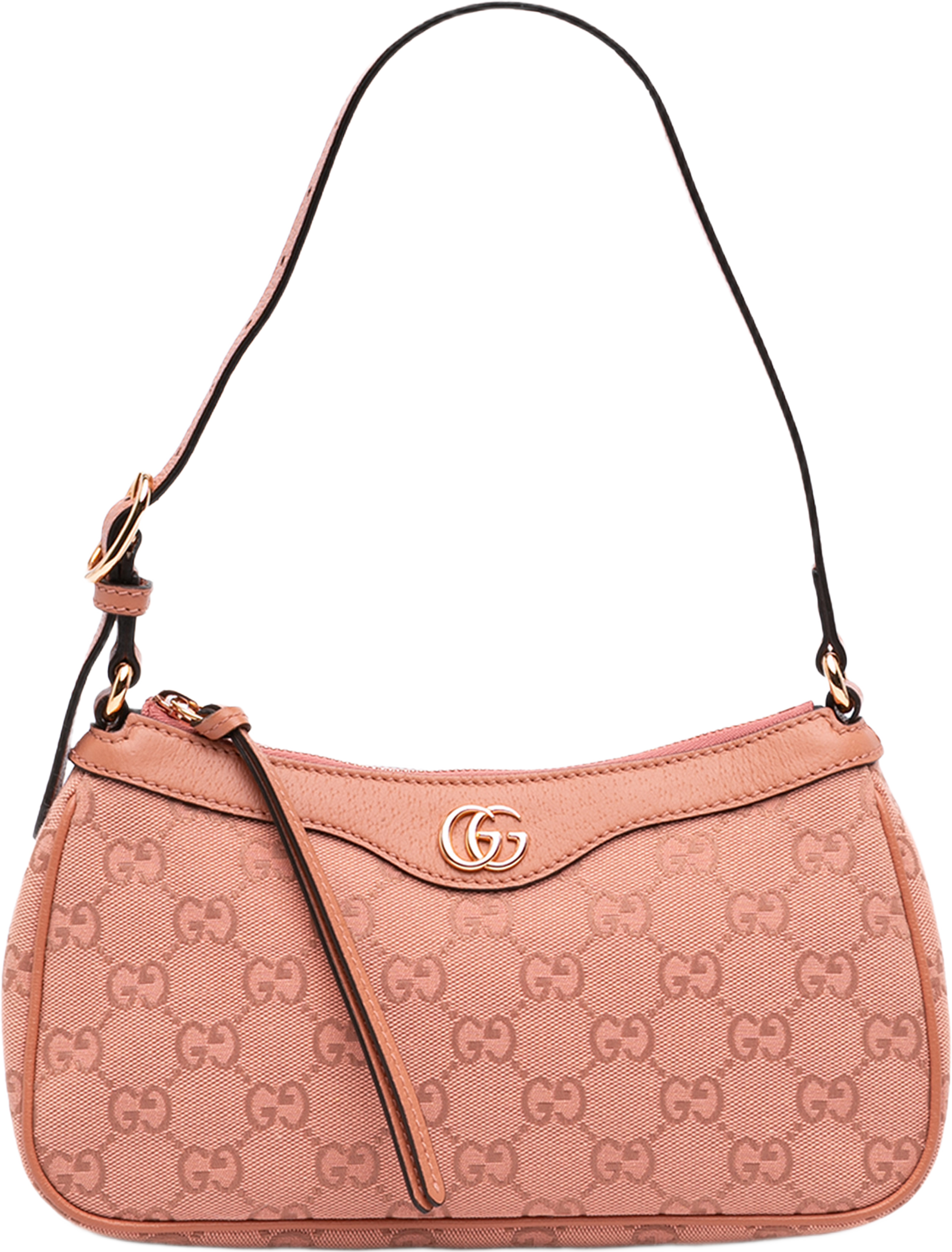 Gucci Small Gg Canvas Ophidia Shoulder Bag, från Luxclusif, i färgen rosa. Klicka för att öppna bilden i stort format