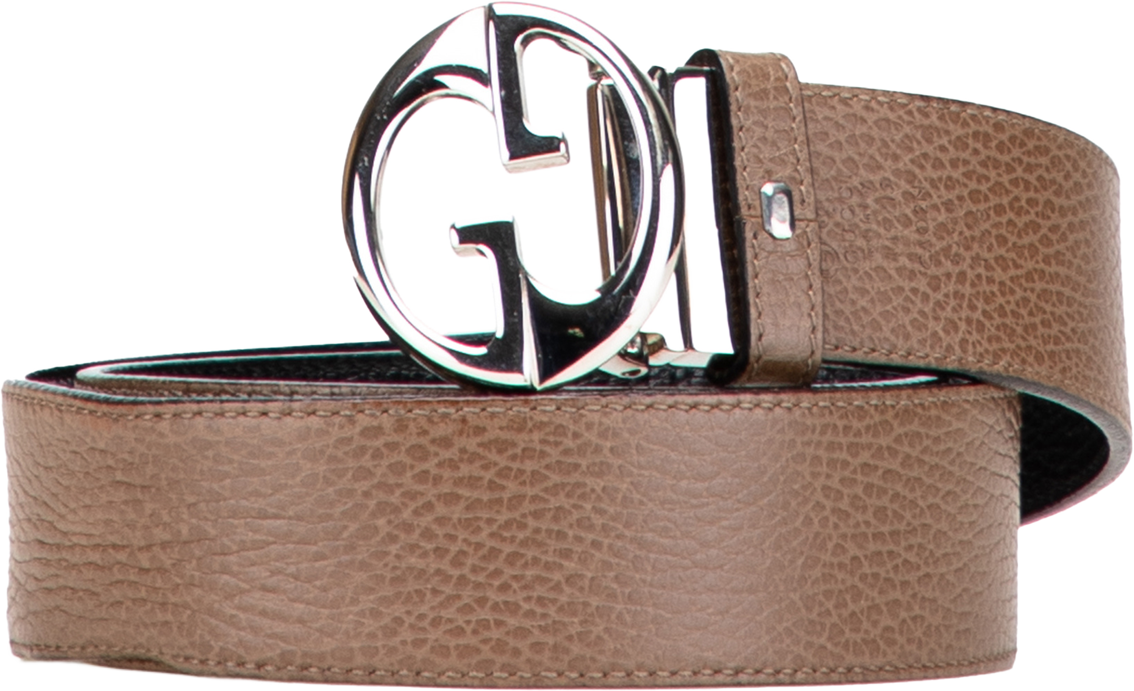 Gucci Leather 1973 Reversible Belt, från Luxclusif, i färgen dark brown. Klicka för att öppna bilden i stort format
