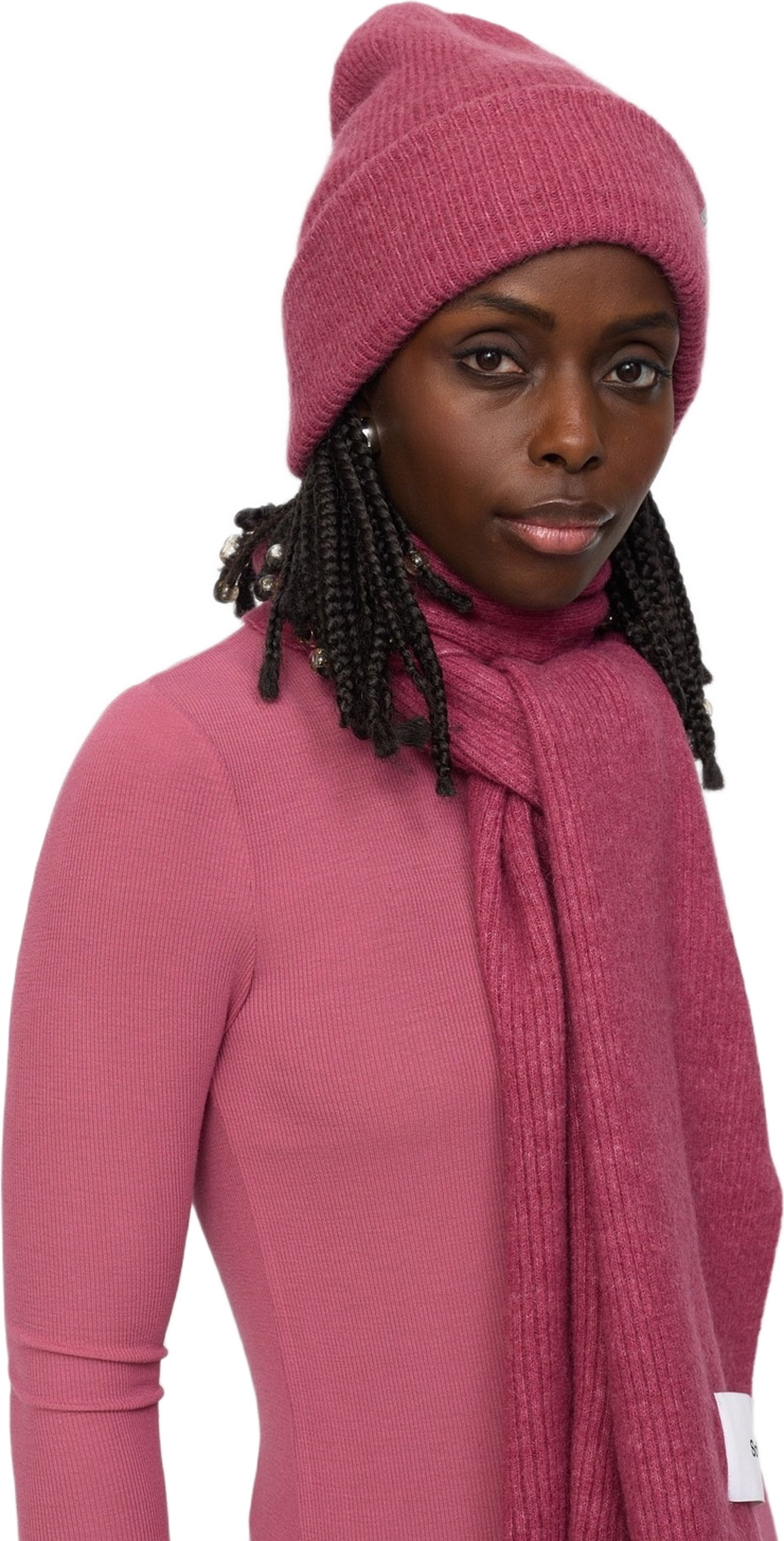 Srallison Beanie Knit - Rose Wine Melange