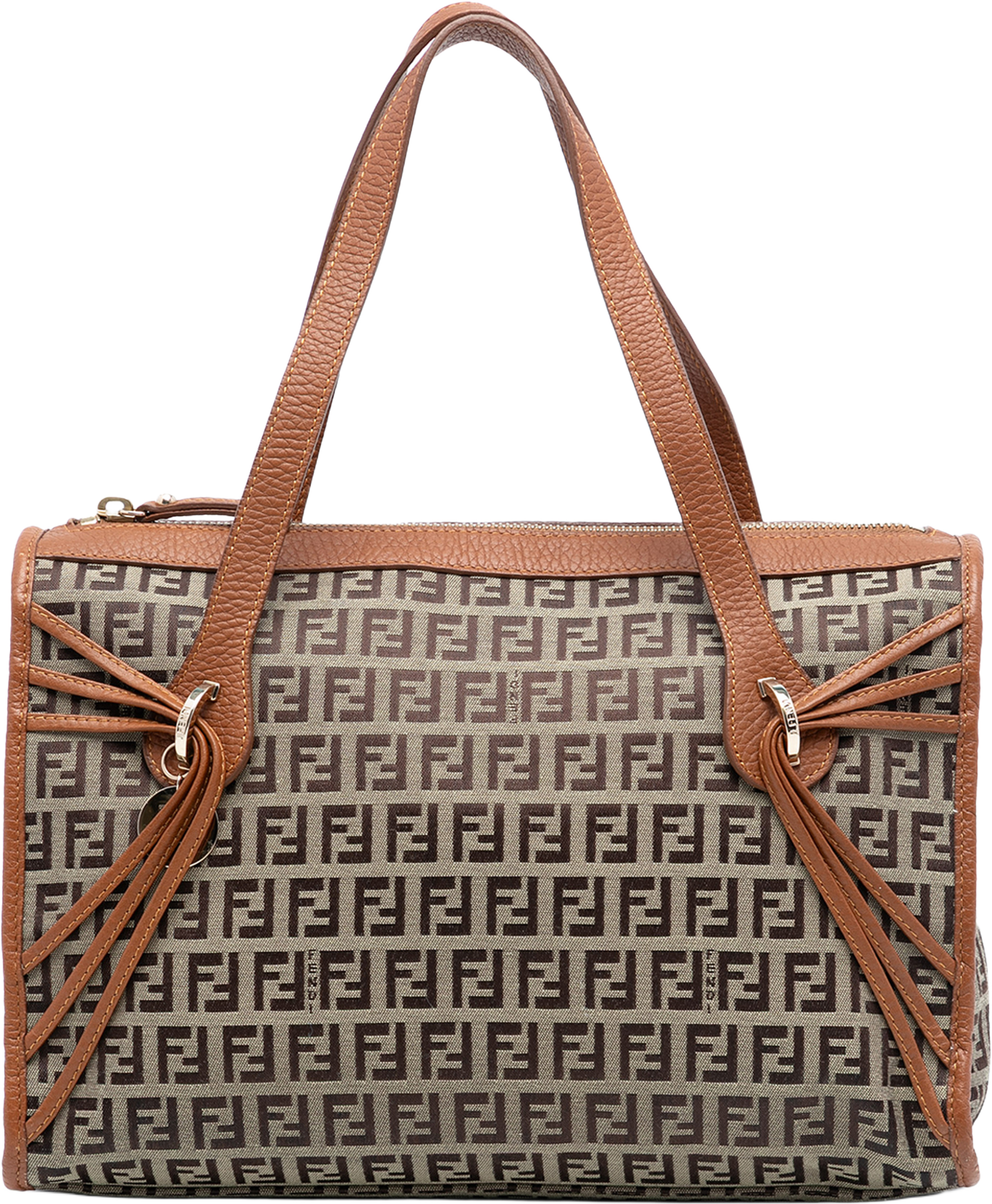 Fendi Zucchino Canvas Tote, från Luxclusif, i färgen light brown. Klicka för att öppna bilden i stort format