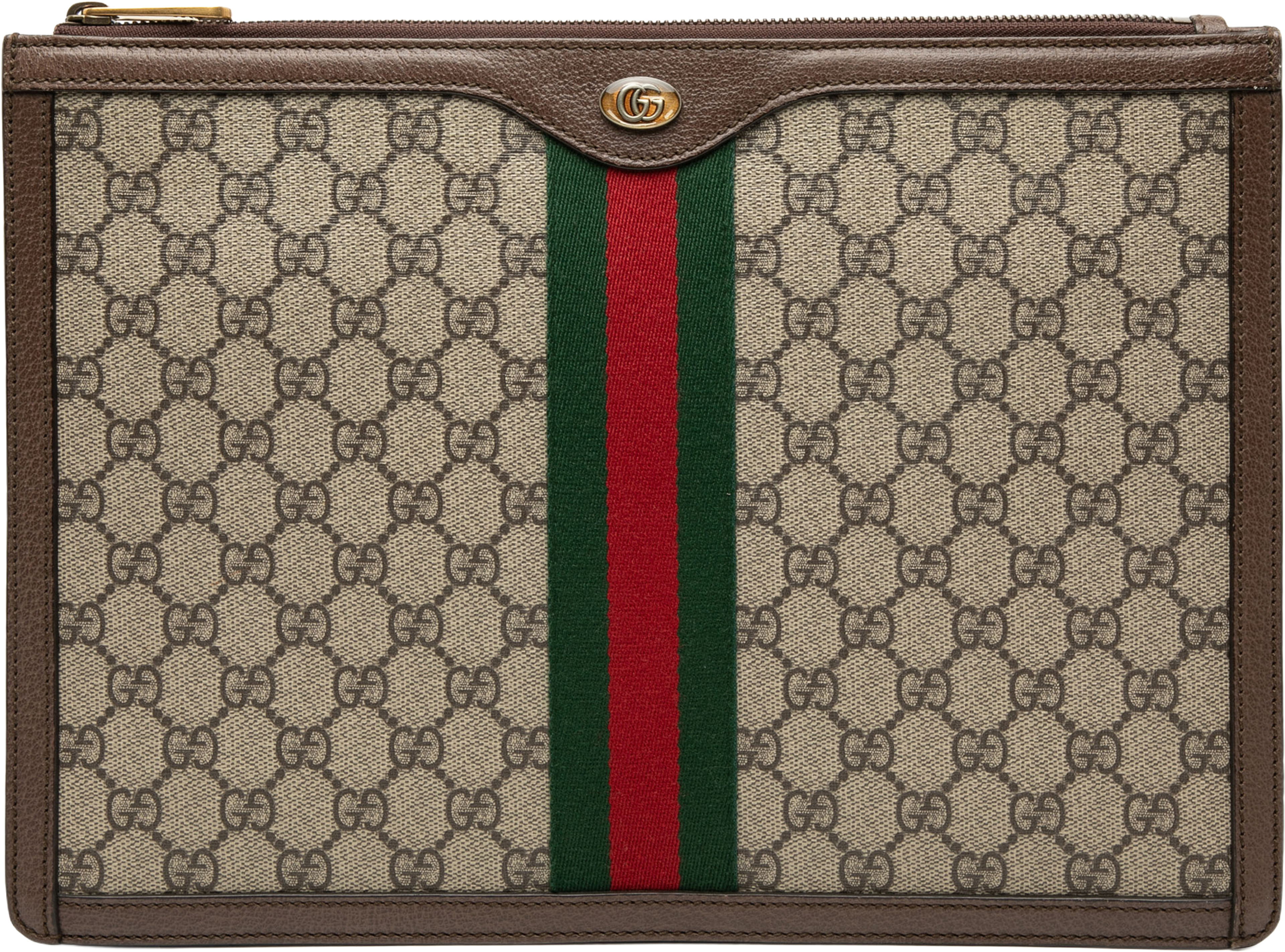 Gucci Gg Supreme Ophidia Clutch, från Luxclusif, i färgen beige. Klicka för att öppna bilden i stort format