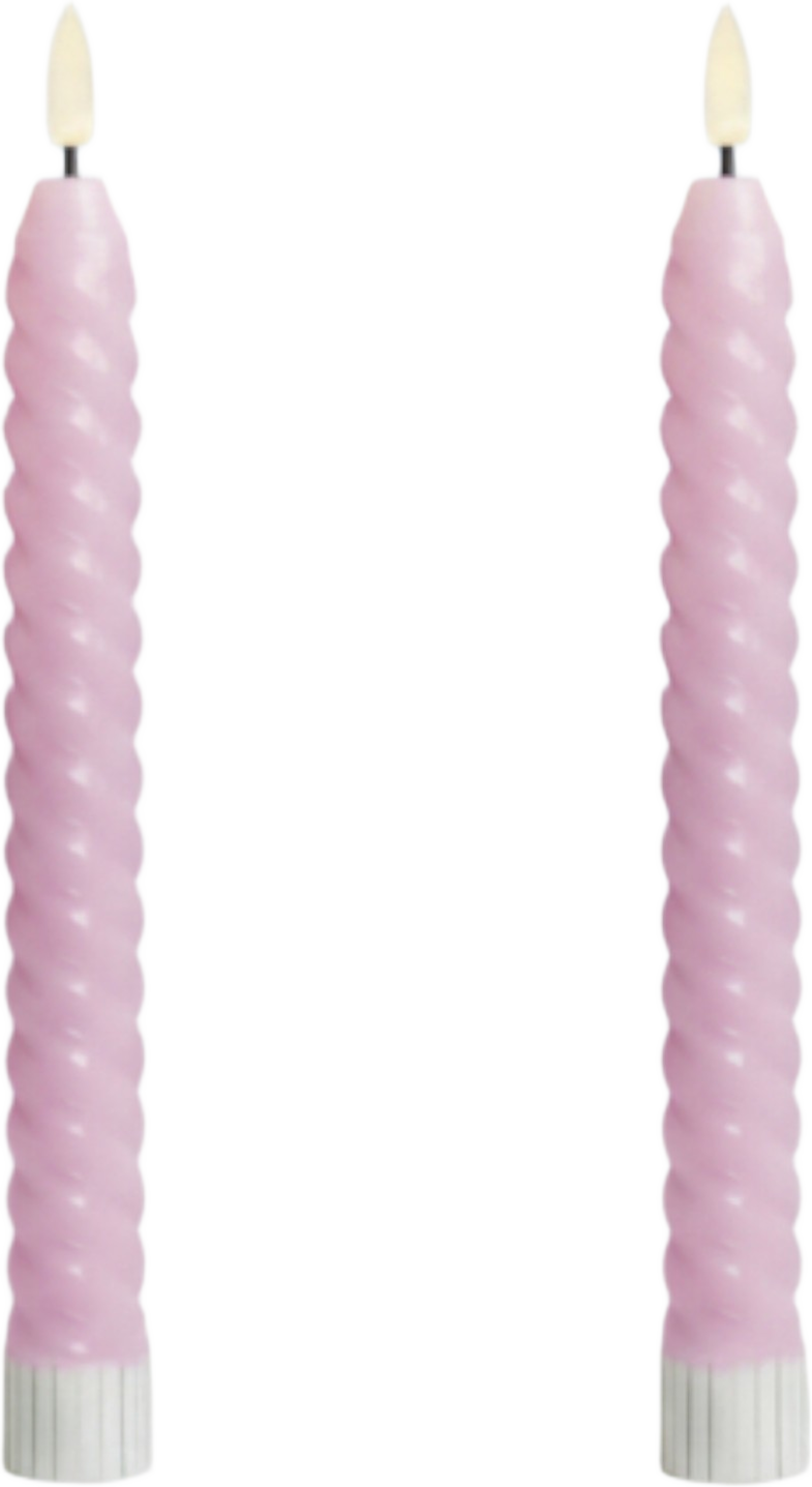 Vega Led-vridet Koniskt Ljus 22 Cm 2 St, från Led Nordic, i färgen rosa. Klicka för att öppna bilden i stort format