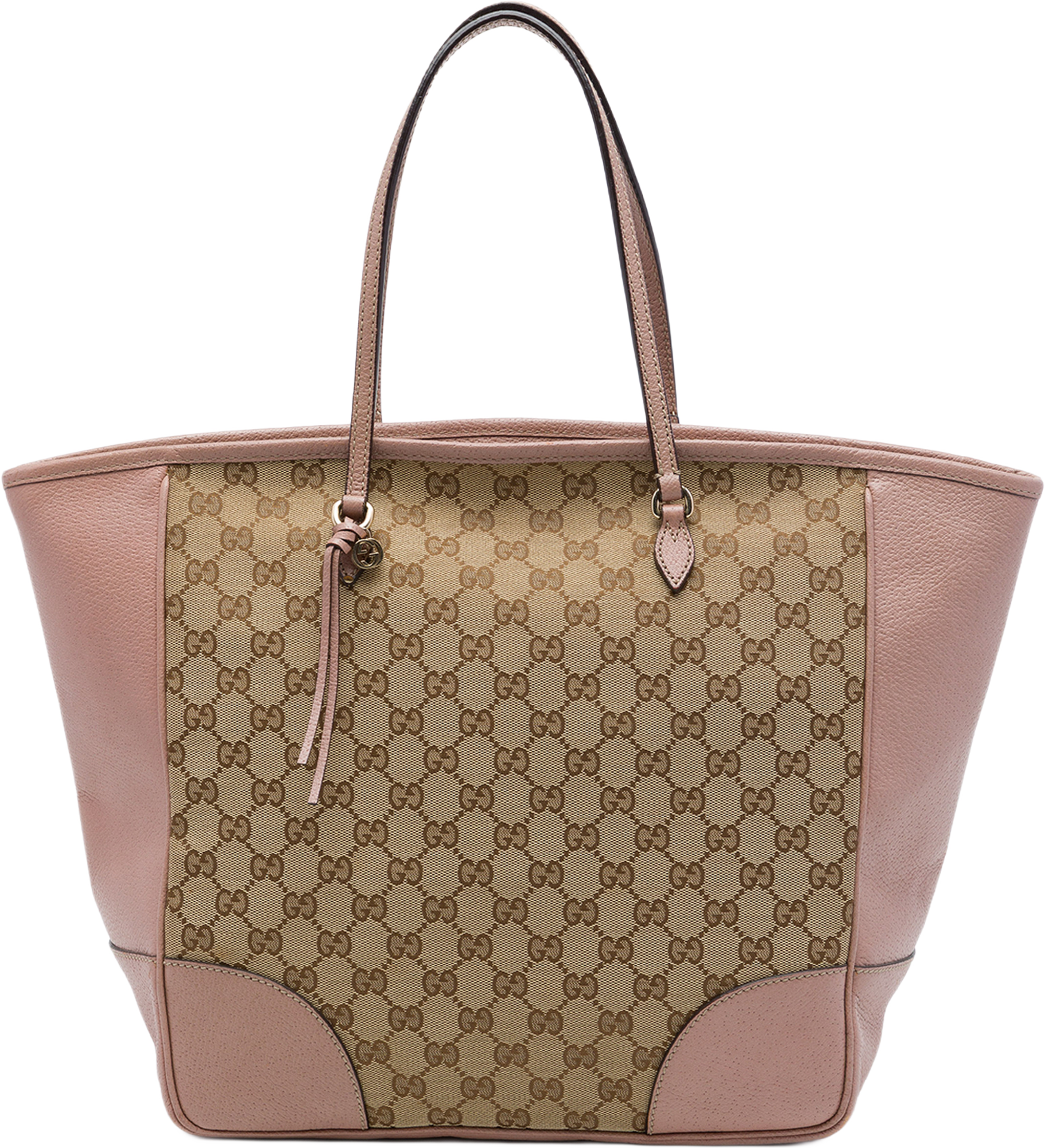 Gucci Gg Canvas And Leather Bree Tote, från Luxclusif, i färgen beige. Klicka för att öppna bilden i stort format