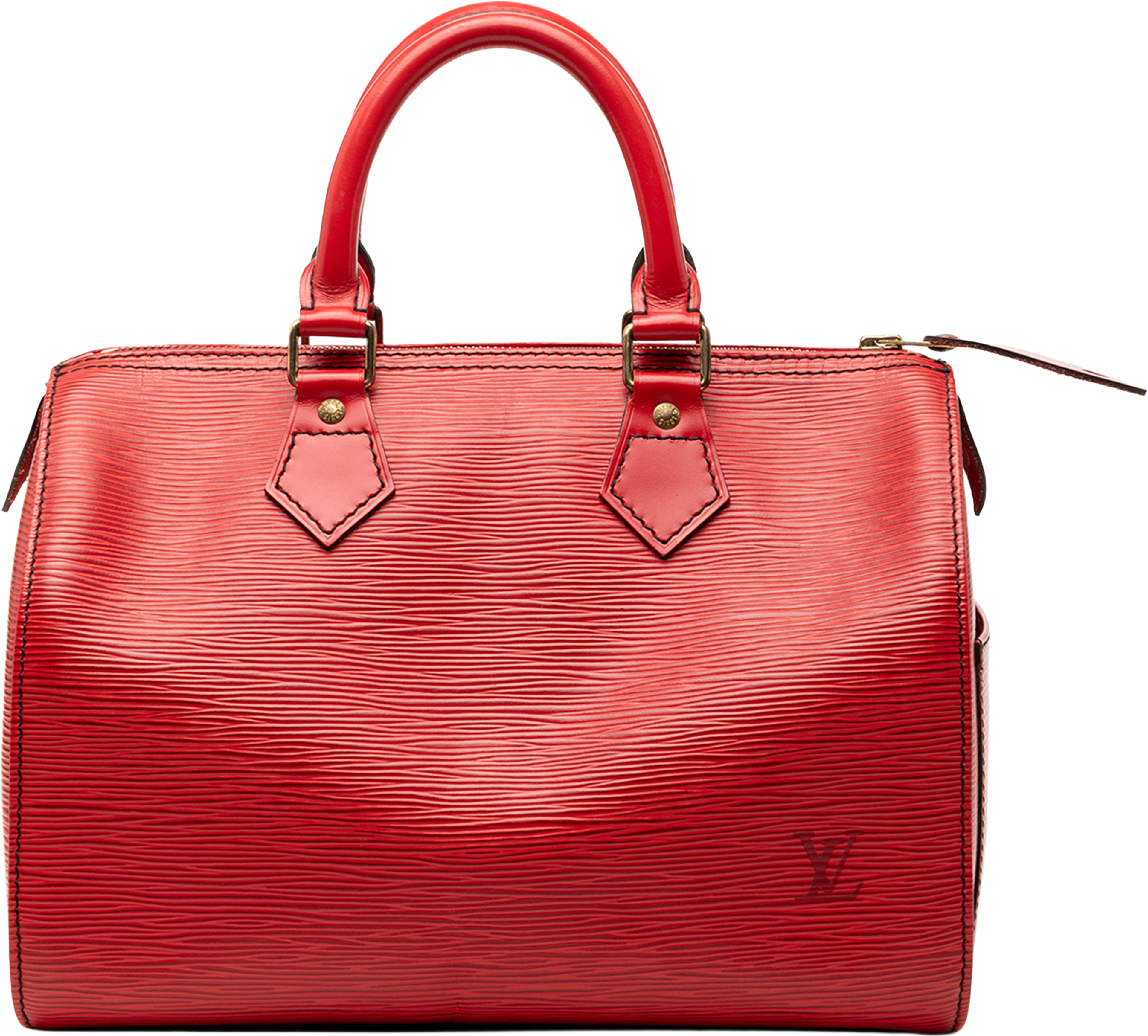 Louis Vuitton Epi Speedy 25, från Luxclusif, i färgen red. Klicka för att öppna bilden i stort format
