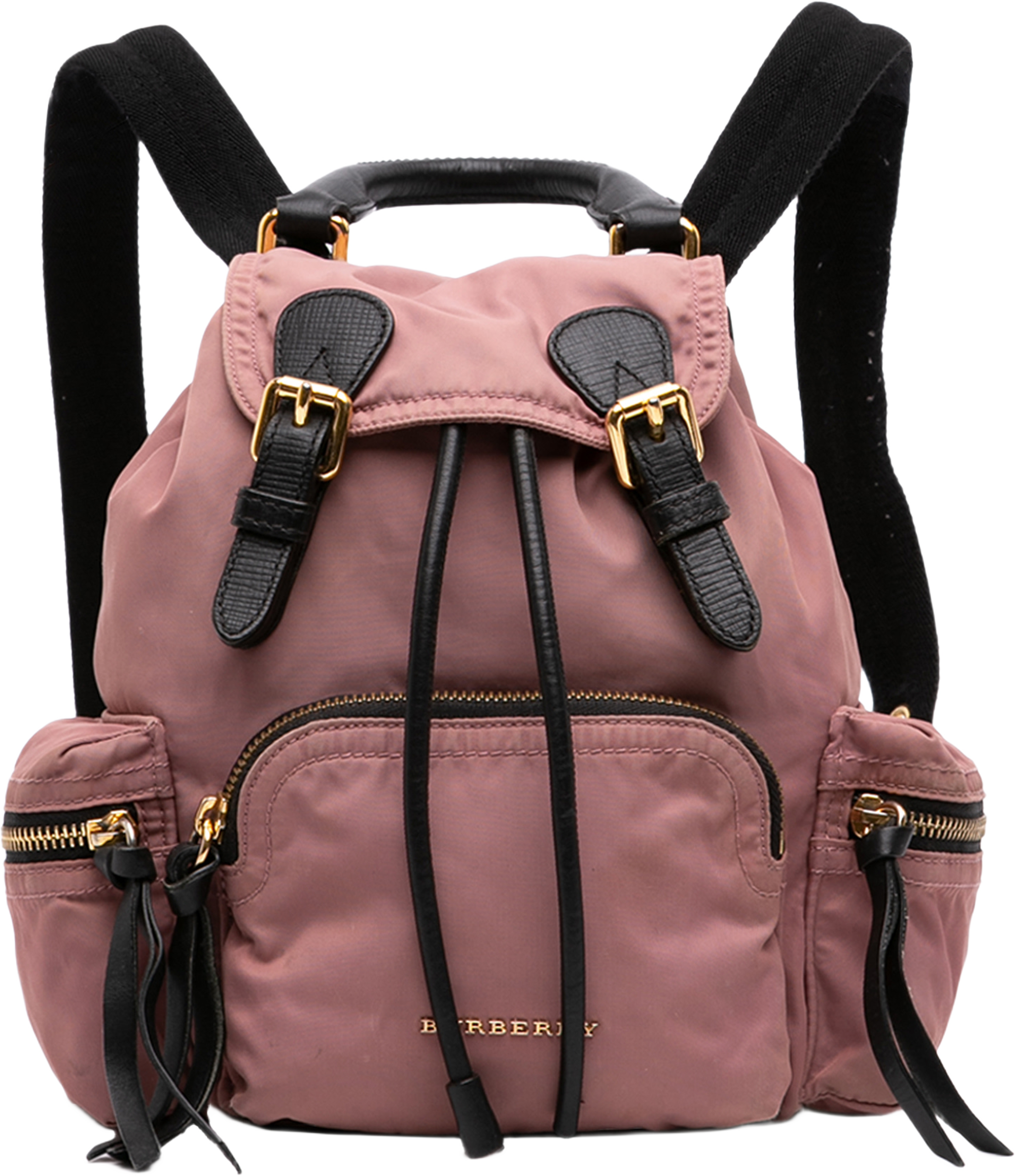 Burberry Small Nylon Runway Backpack, från Luxclusif, i färgen rosa. Klicka för att öppna bilden i stort format