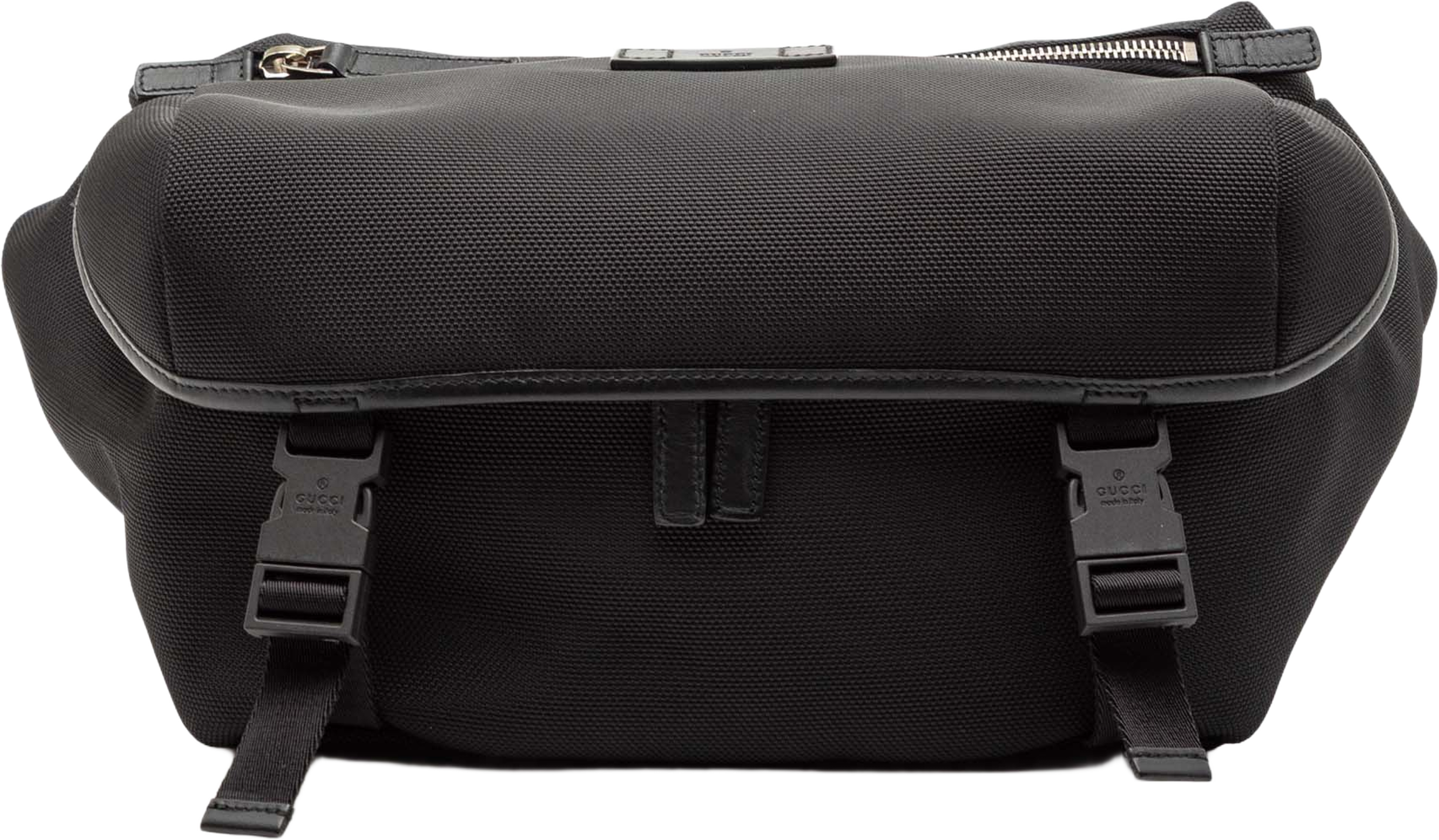 Gucci Canvas Techno Web Belt Bag, från Luxclusif, i färgen black. Klicka för att öppna bilden i stort format