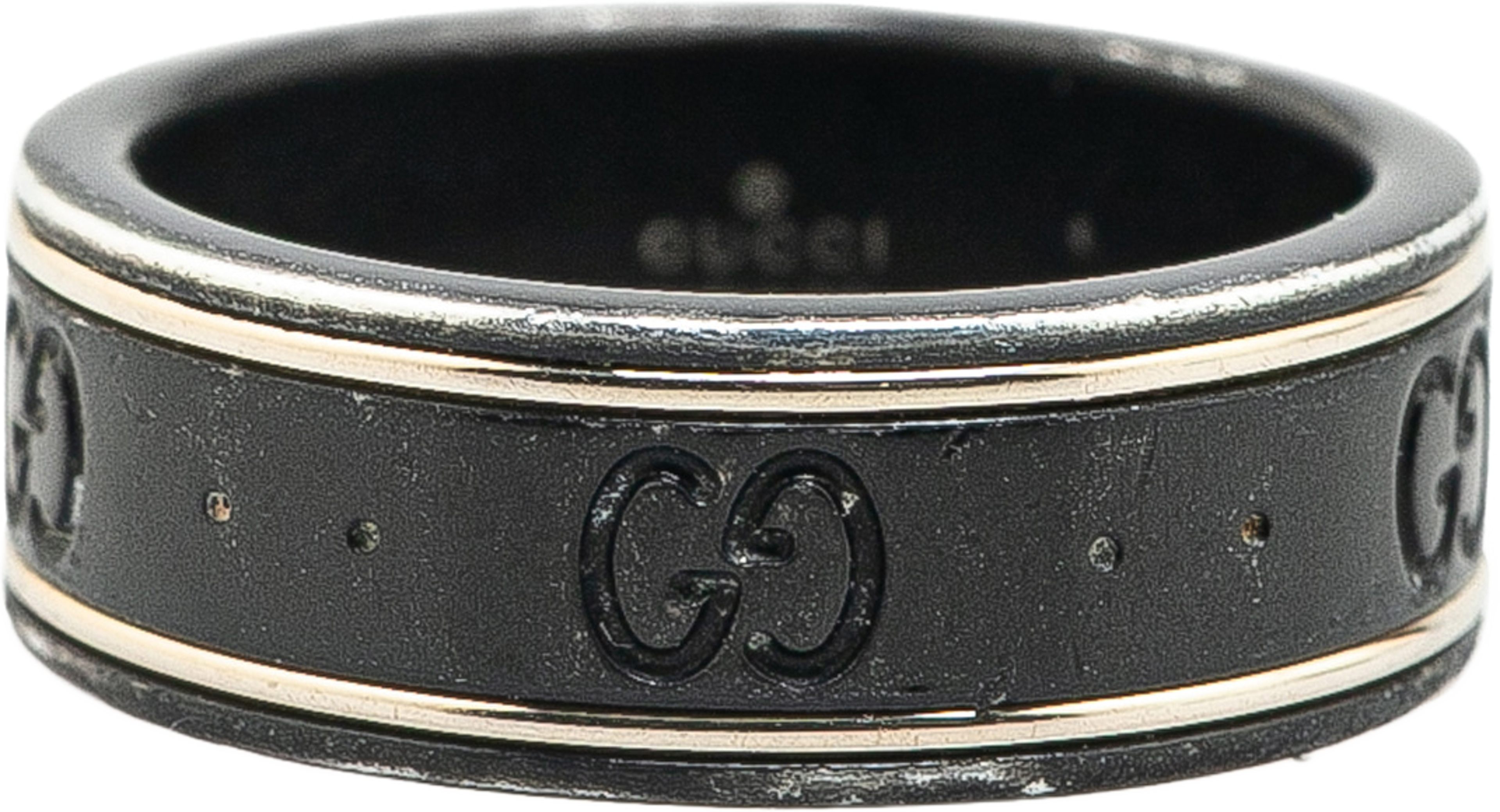 Gucci 18k White Gold Icon Thin Band Ring