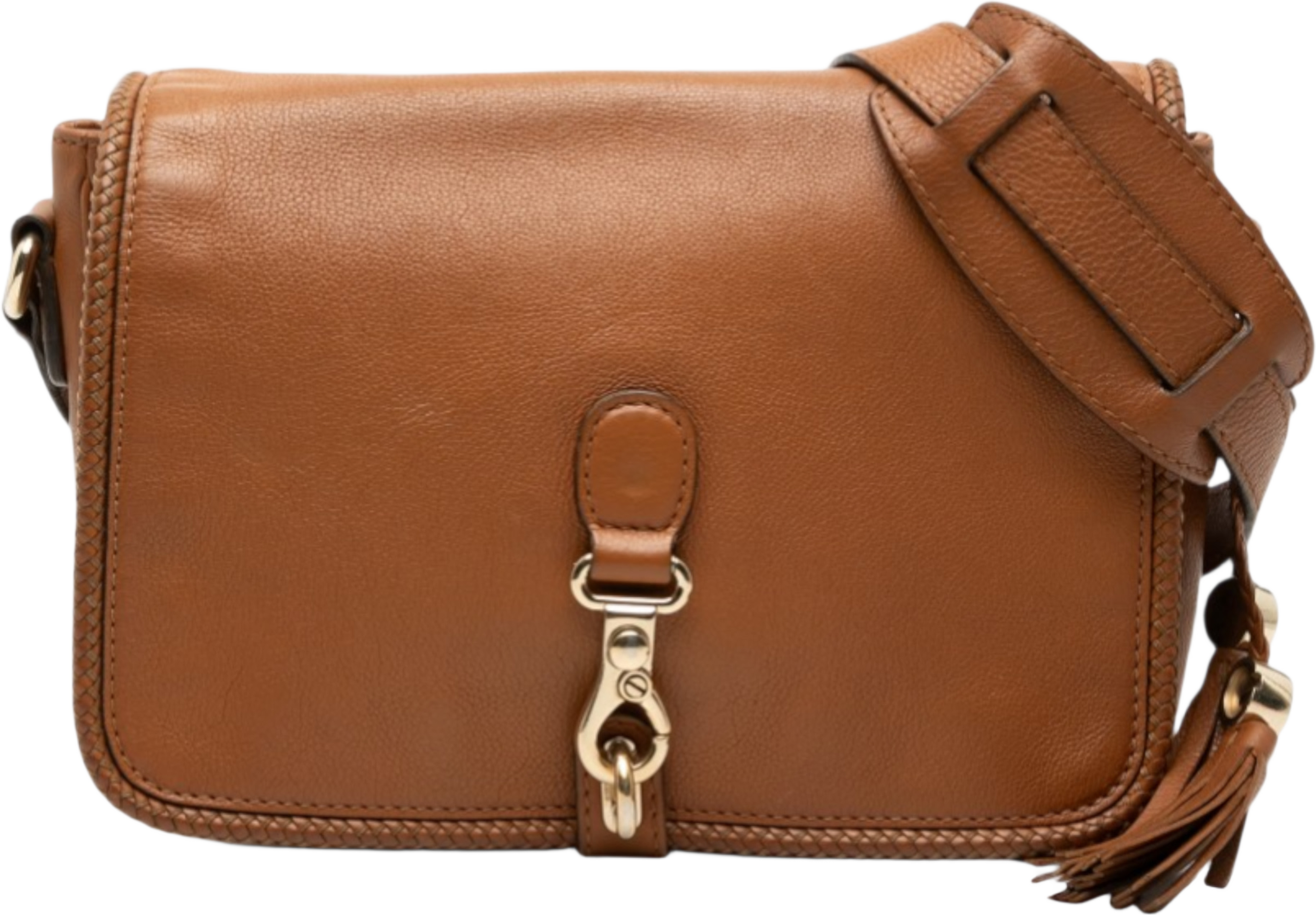 Gucci Leather Marrakech Crossbody, från Luxclusif, i färgen brown. Klicka för att öppna bilden i stort format