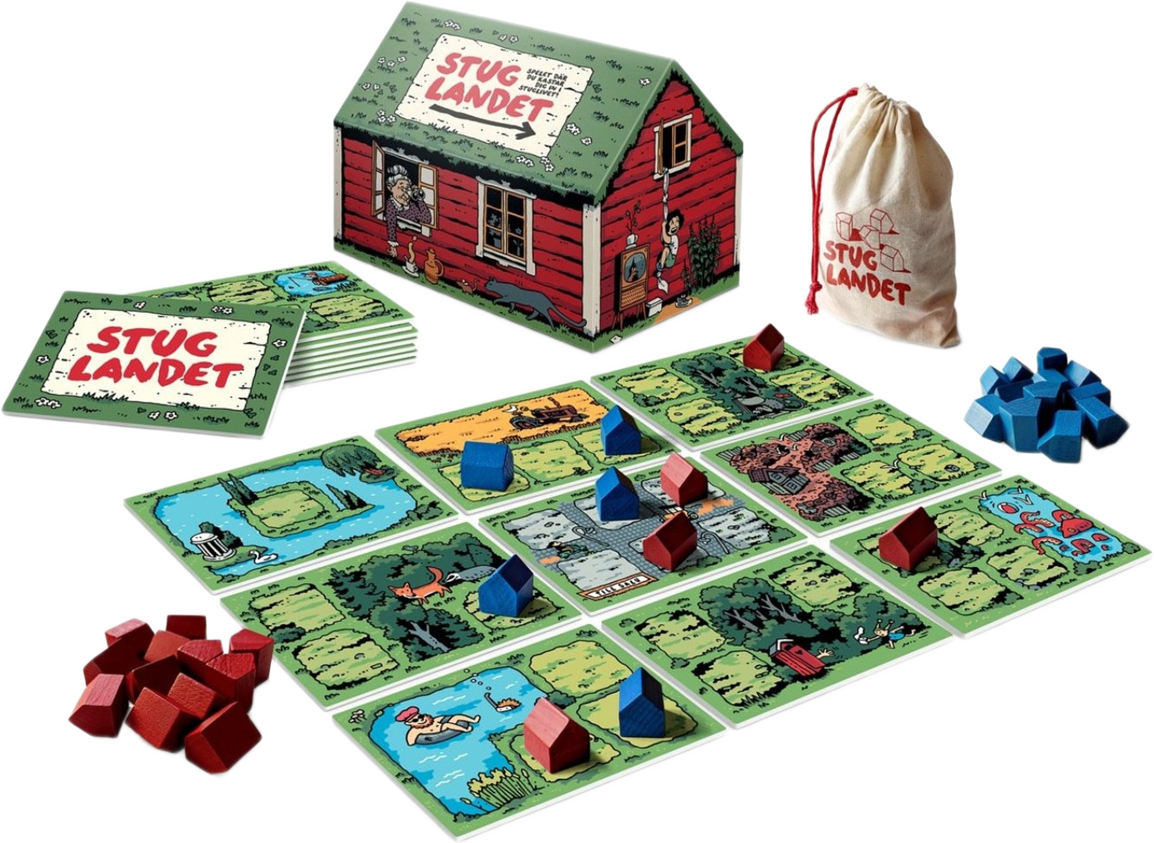 Spel Stuglandet, från Ninja Print, i färgen multi. Klicka för att öppna bilden i stort format