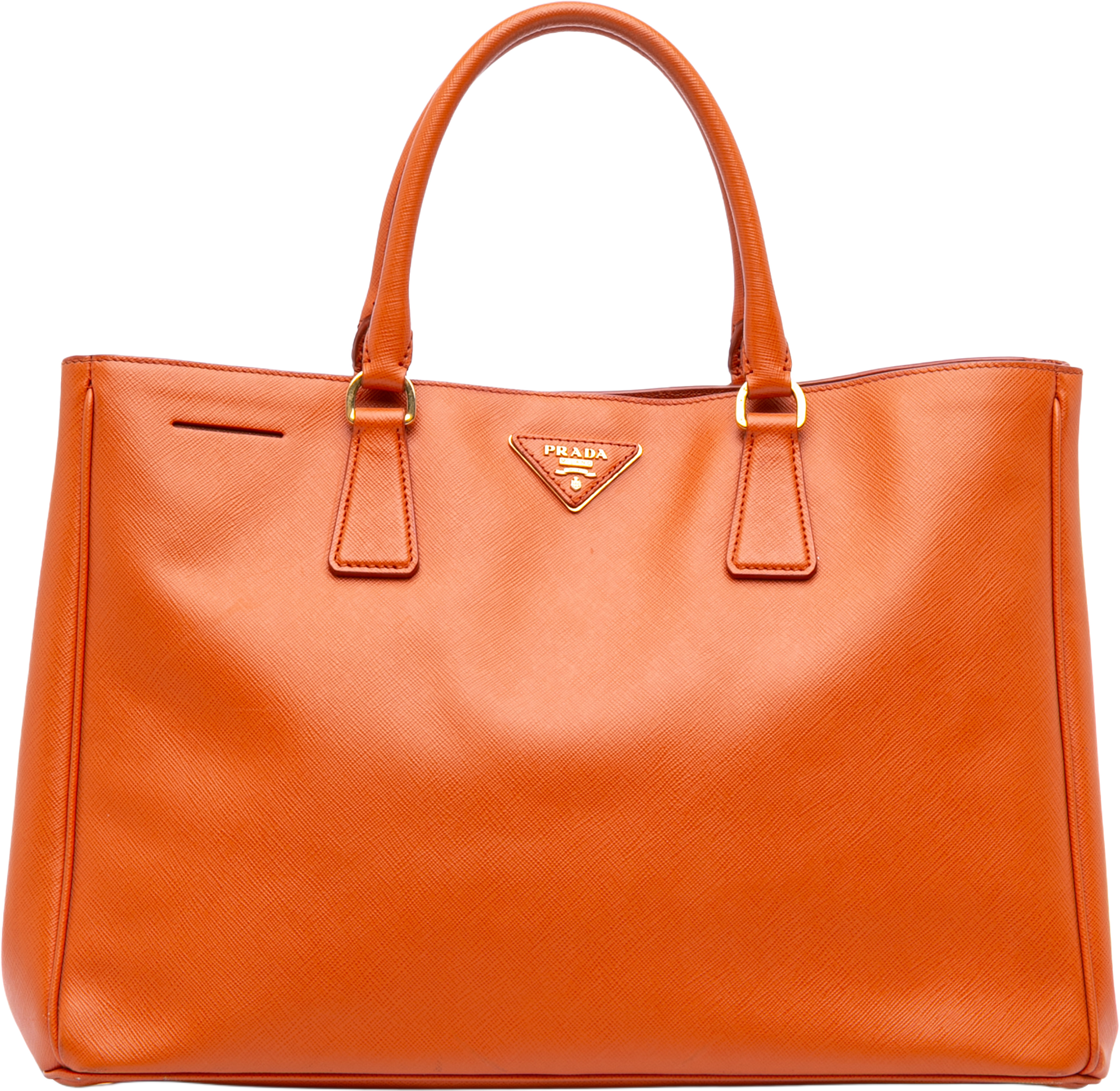 Prada Large Saffiano Lux Galleria Tote, från Luxclusif, i färgen orange. Klicka för att öppna bilden i stort format